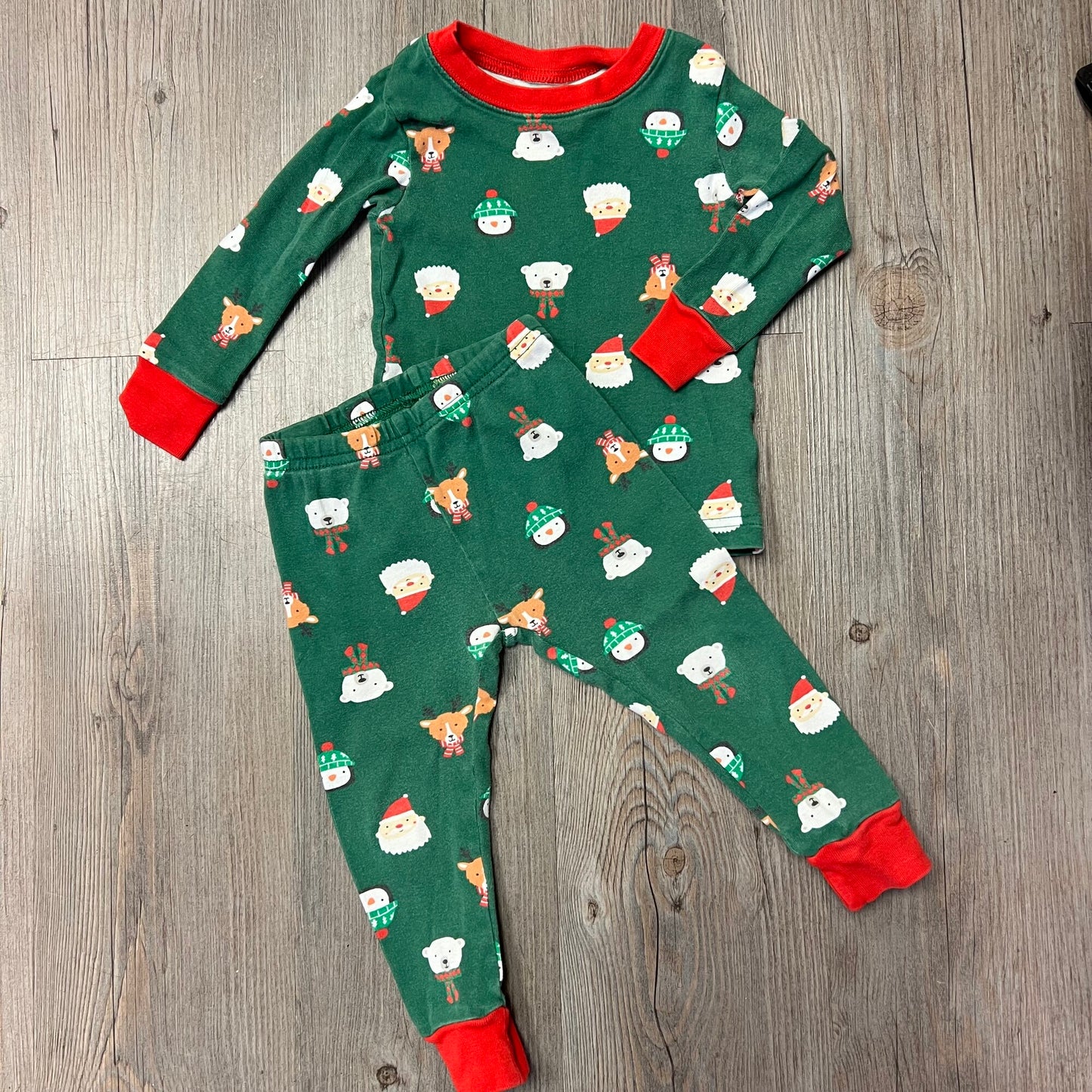 Green Carters Holiday Pj Set, 18M