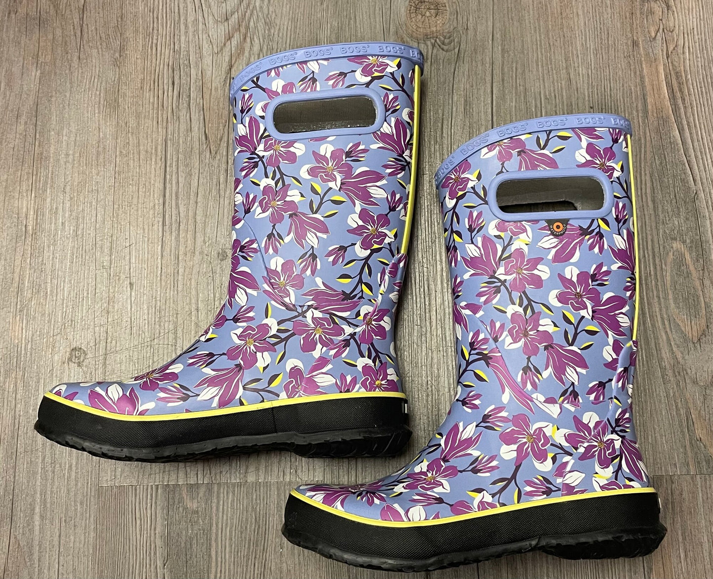 Floral Bogs Rain Boots, 2Y
