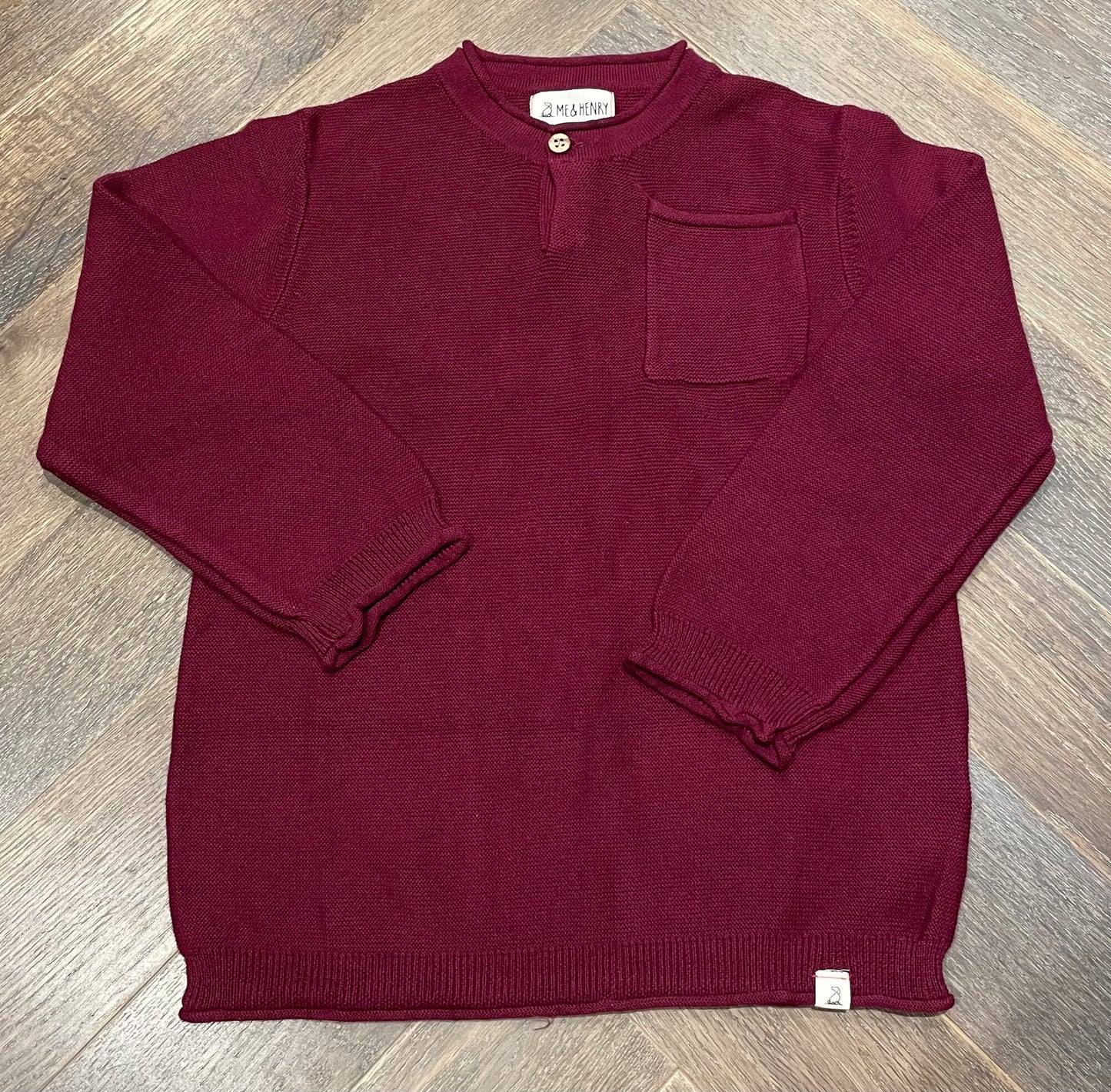 Burgundy Me & Henry Knit Top, 4-5Y