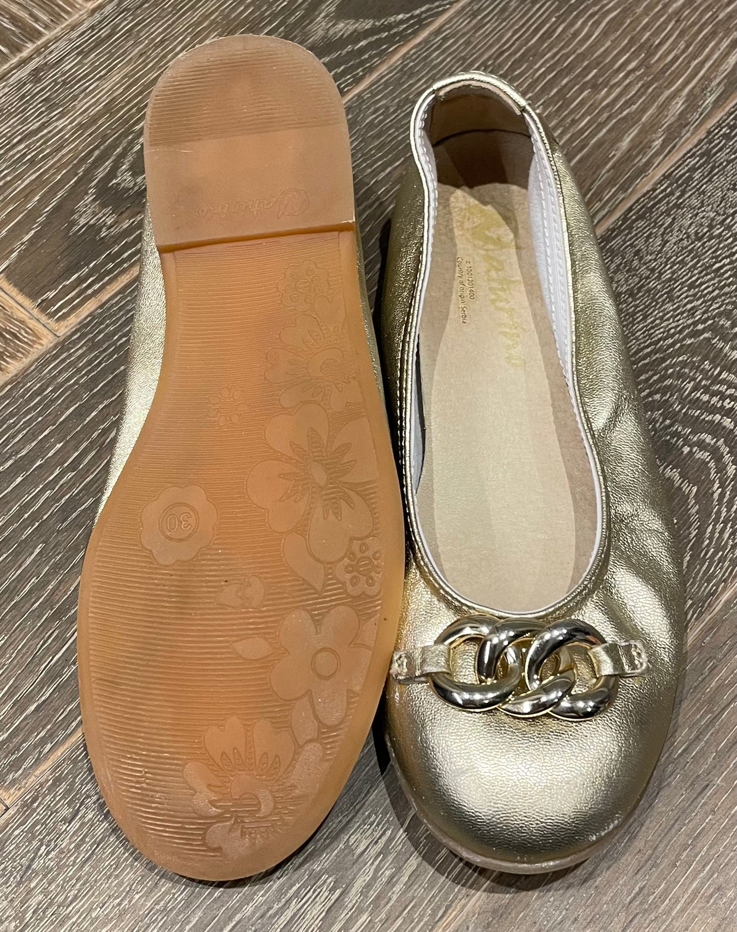Gold Naturino Shoes, 12Y