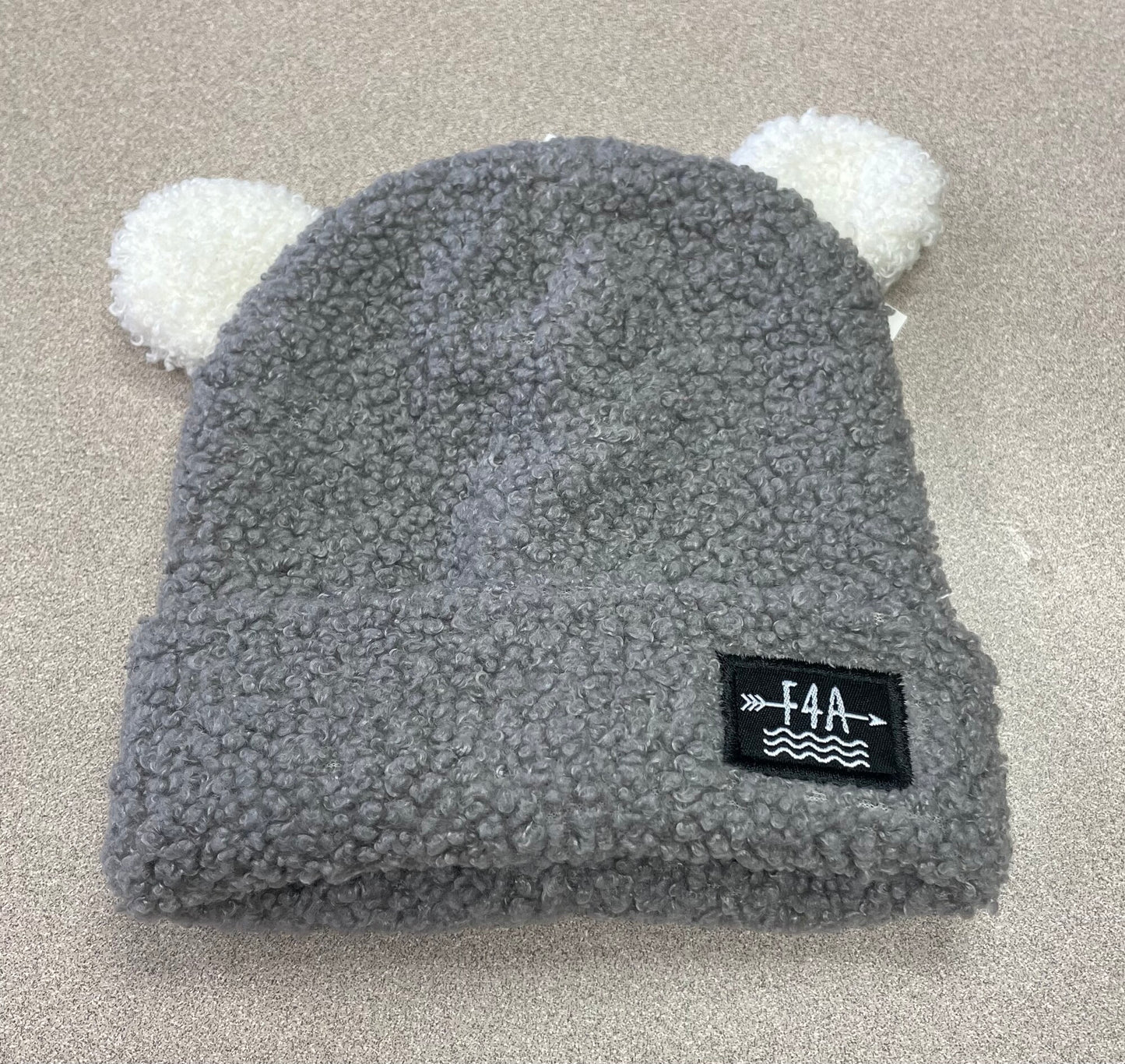Grey Headster Sherpa Beanie, 0-3M