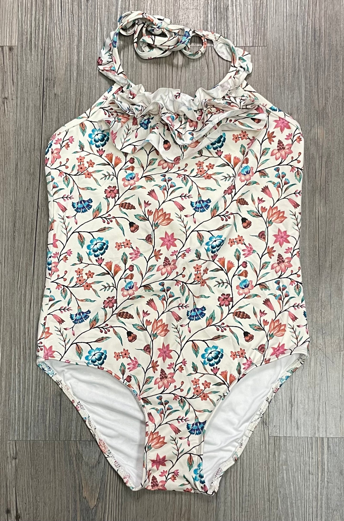 Floral Bathing Suits, 12Y