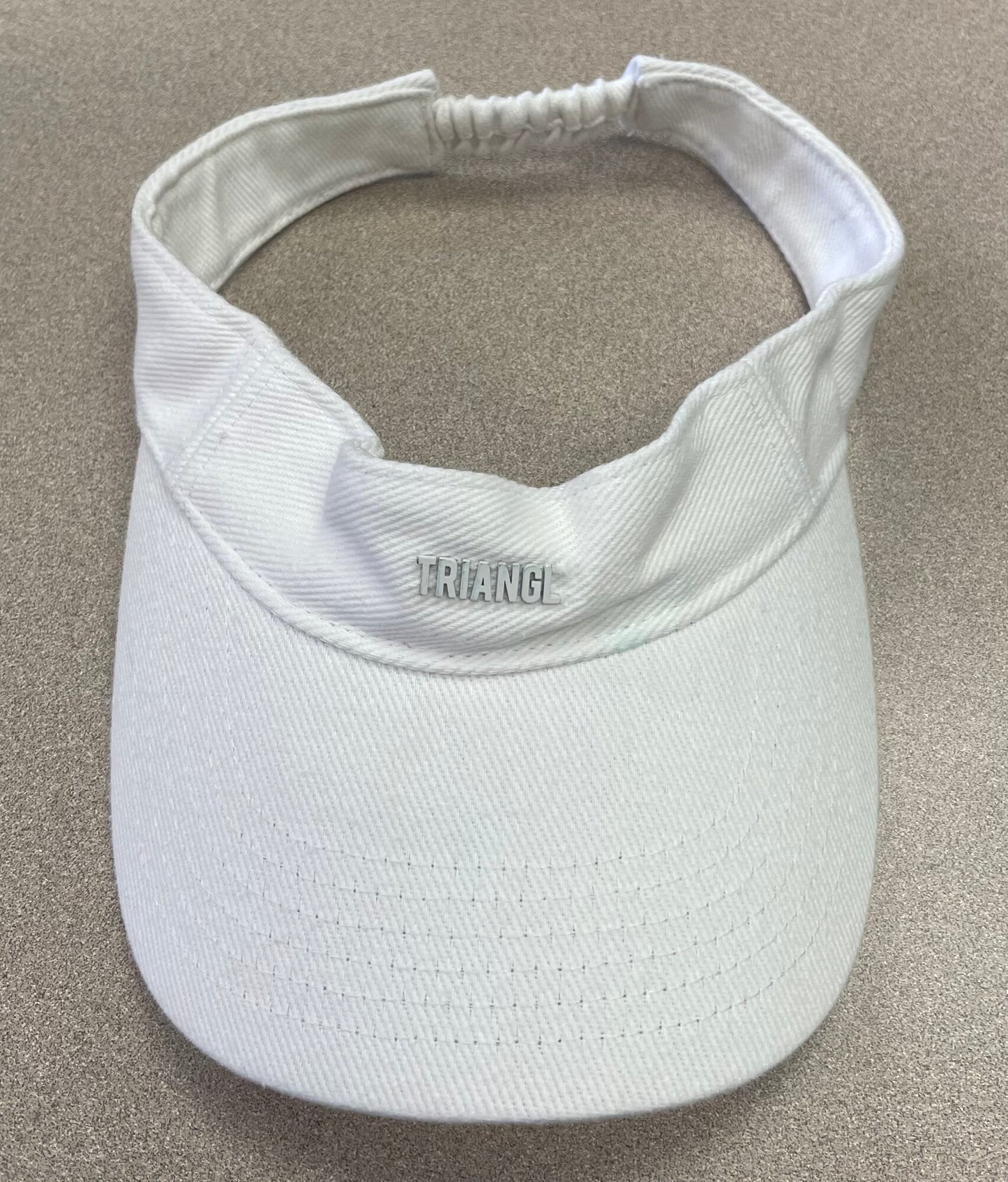 White Triangl Visor Cap, One Size