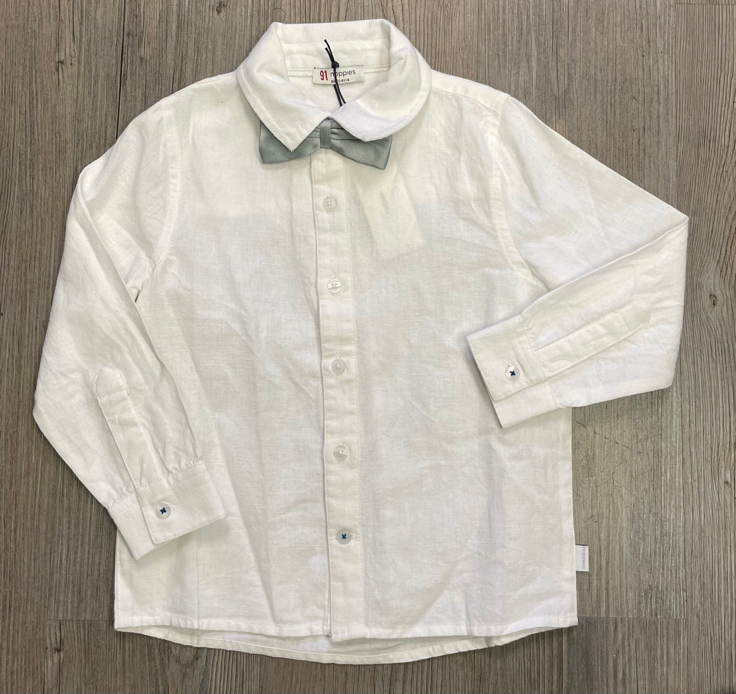 White Appaman Linen Shirt/Bow, 3Y