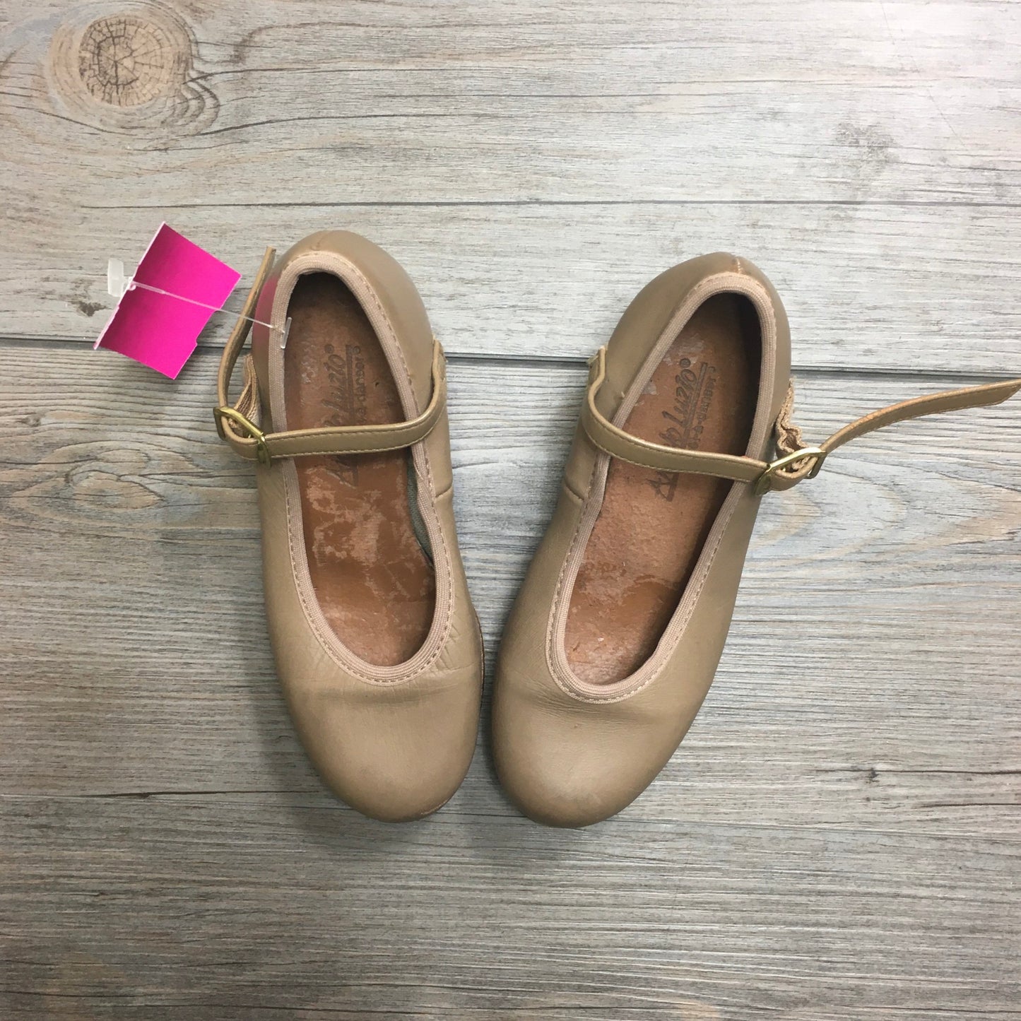 Beige Angelo Luzio Tap Shoes, 11Y