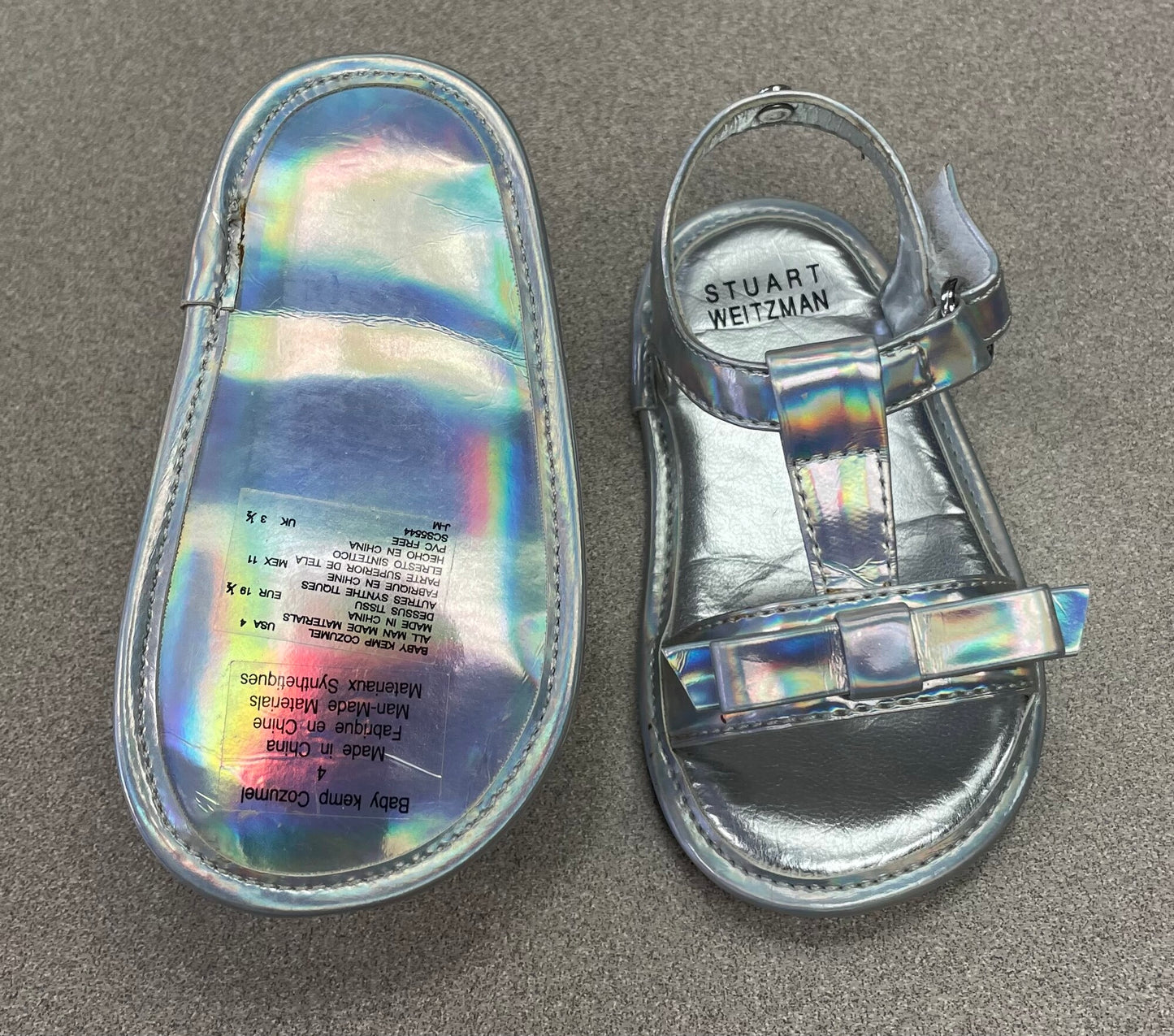 Silver Stuart Weitzman Sandals, 4T