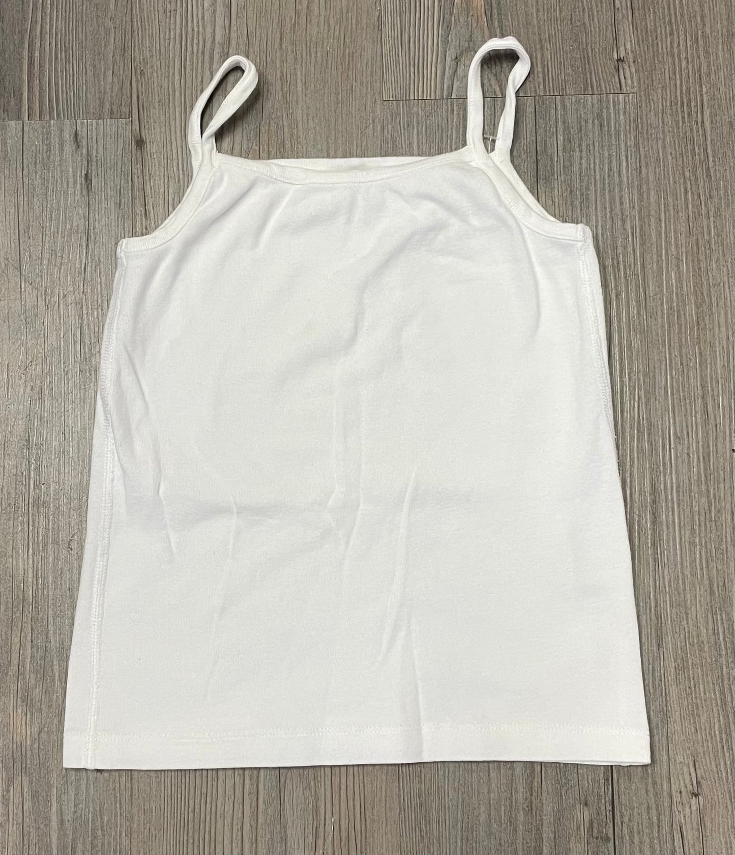 White Hanna Anderson Tank Top, 6-7Y