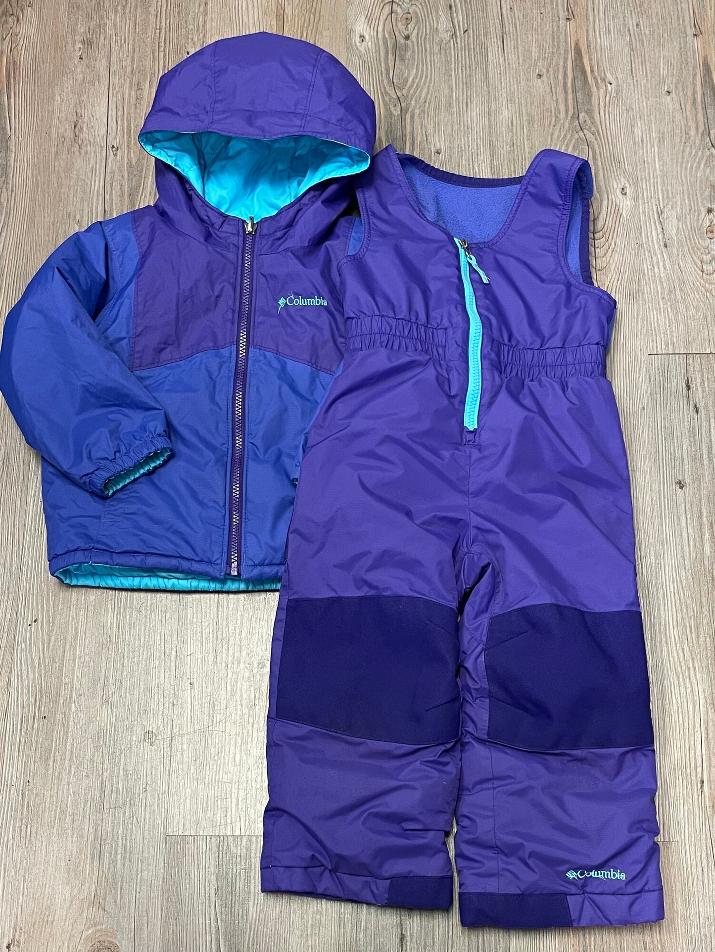 Purple Columbia Snowsuit 2pcs, 3Y