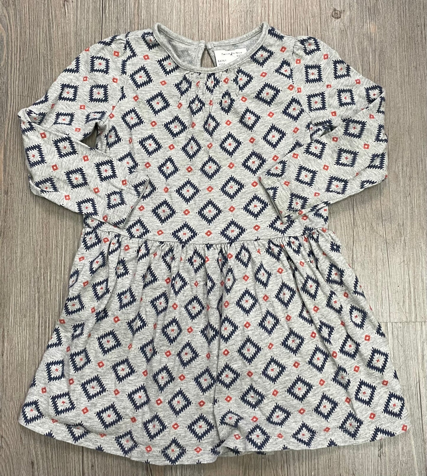 Multi Gap Dress LS, 4Y