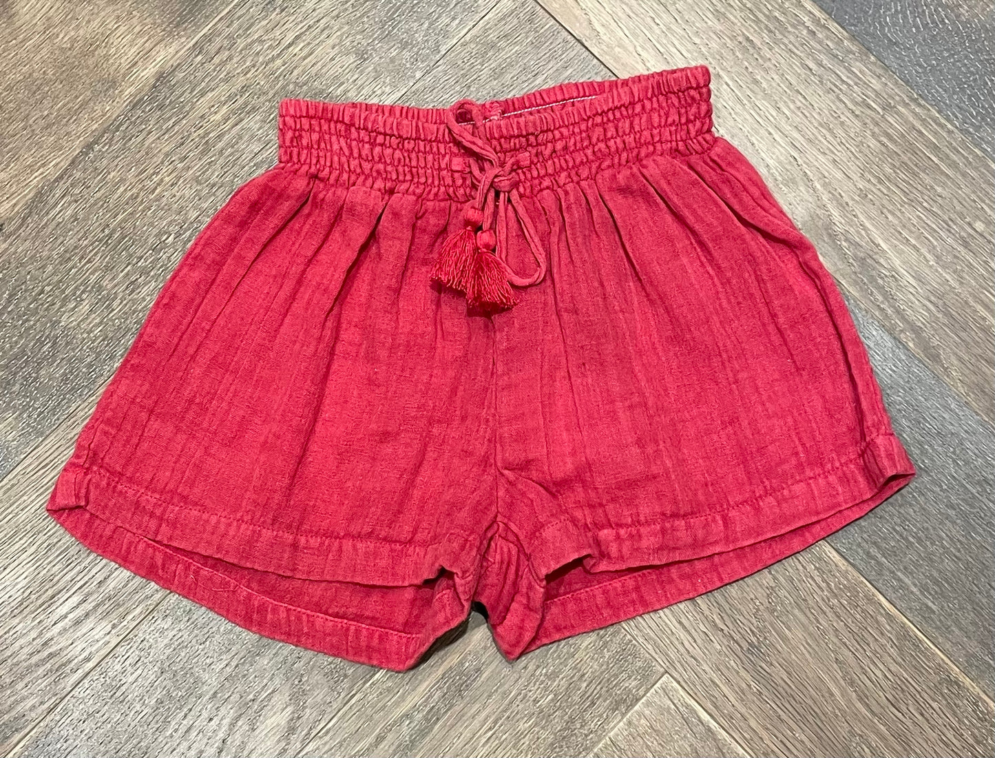 Red Poppet & Fox Shorts, 4Y
