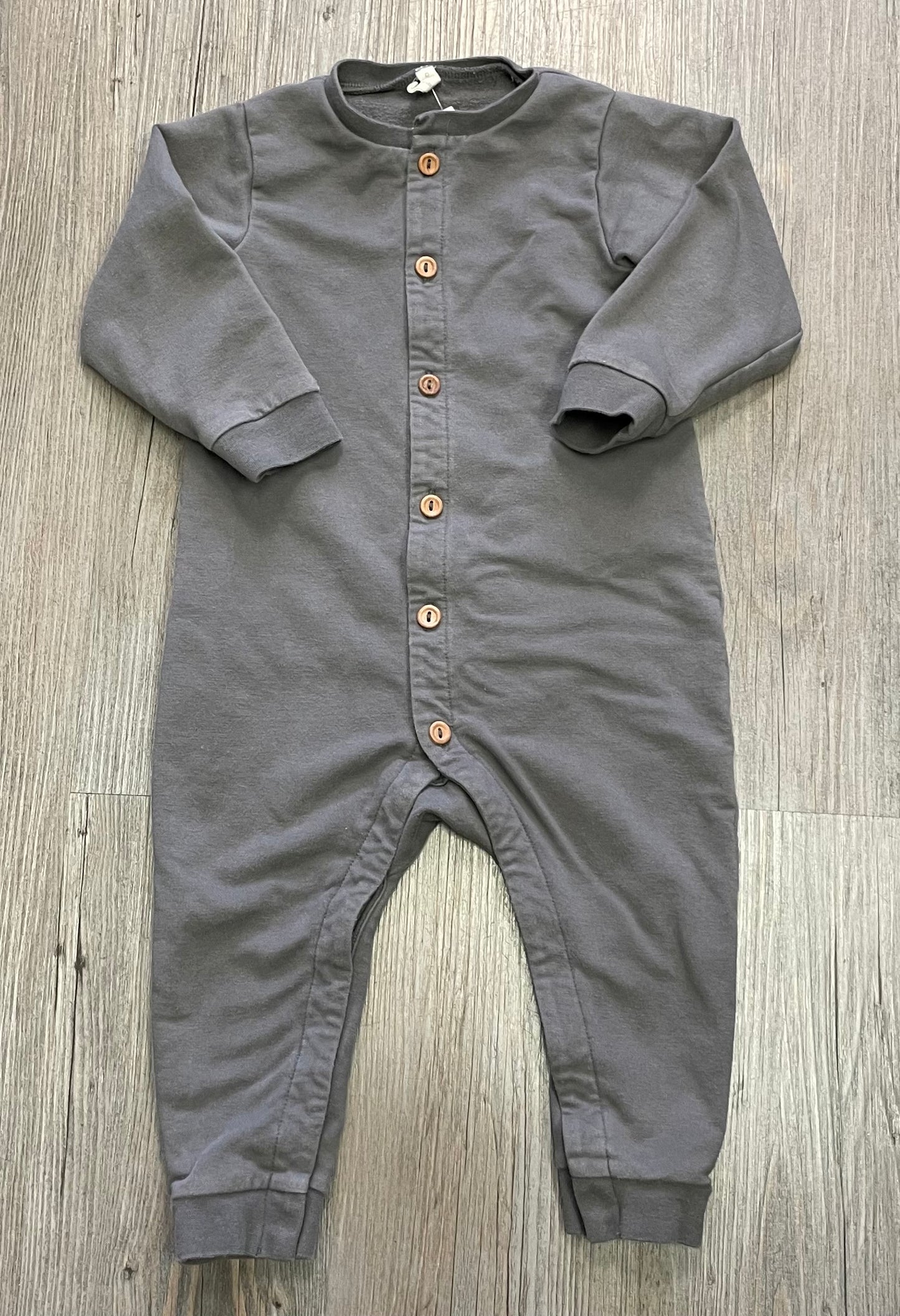 Grey Quincy Mae Pj Onesie, 18-24M