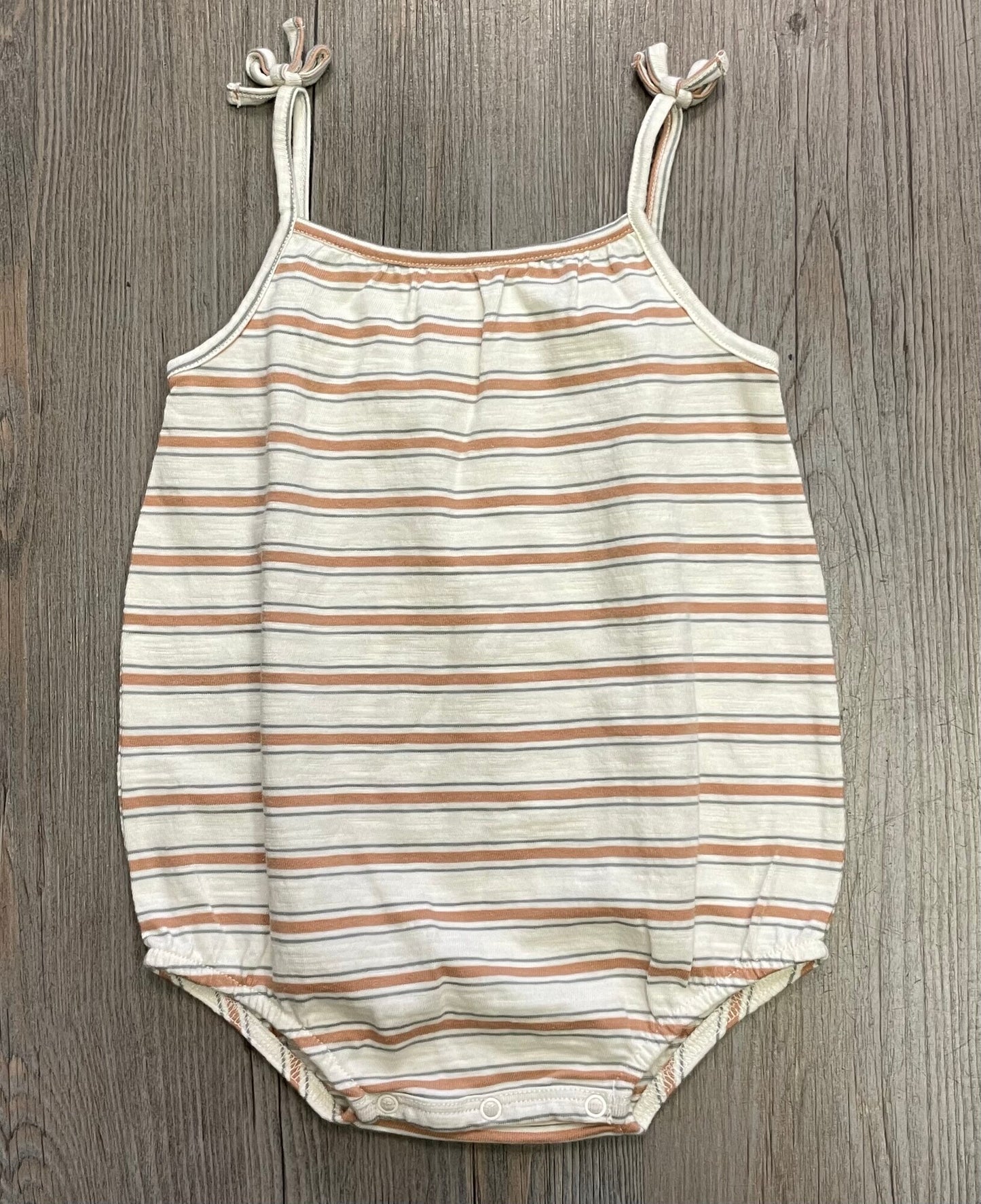 Striped Rylee + Cru Nala Romper, 6-12M