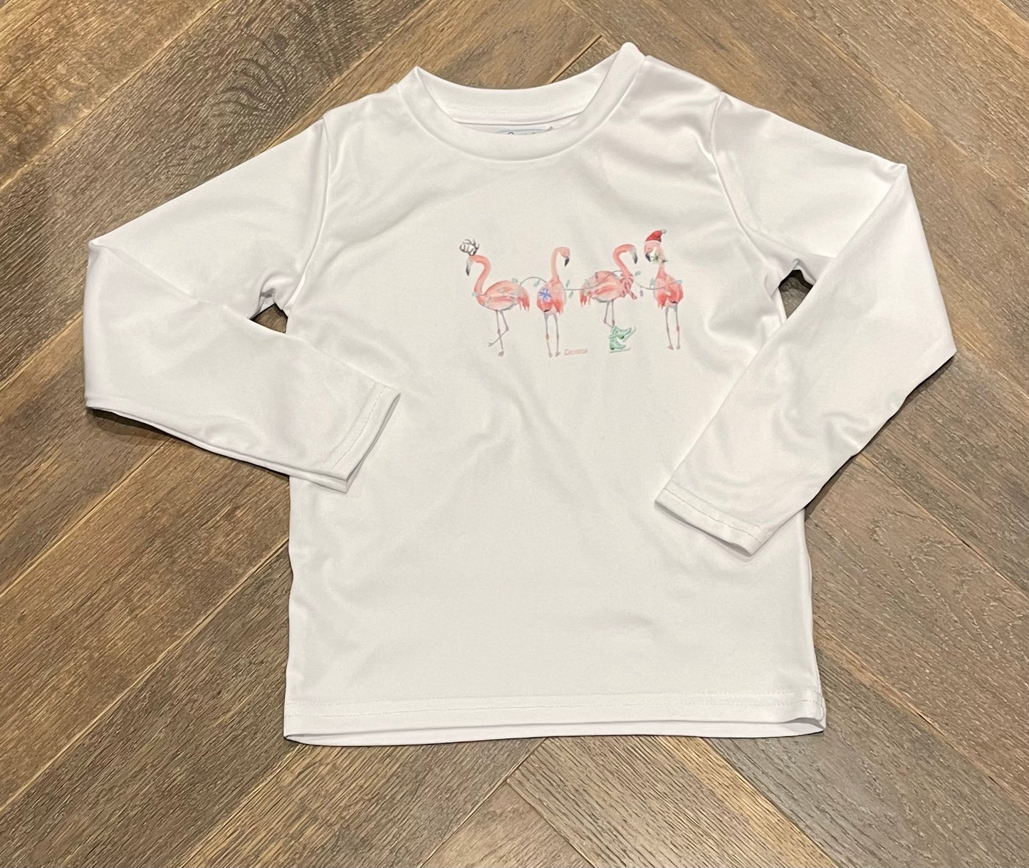 White Caloosa Rash Guard, 4Y