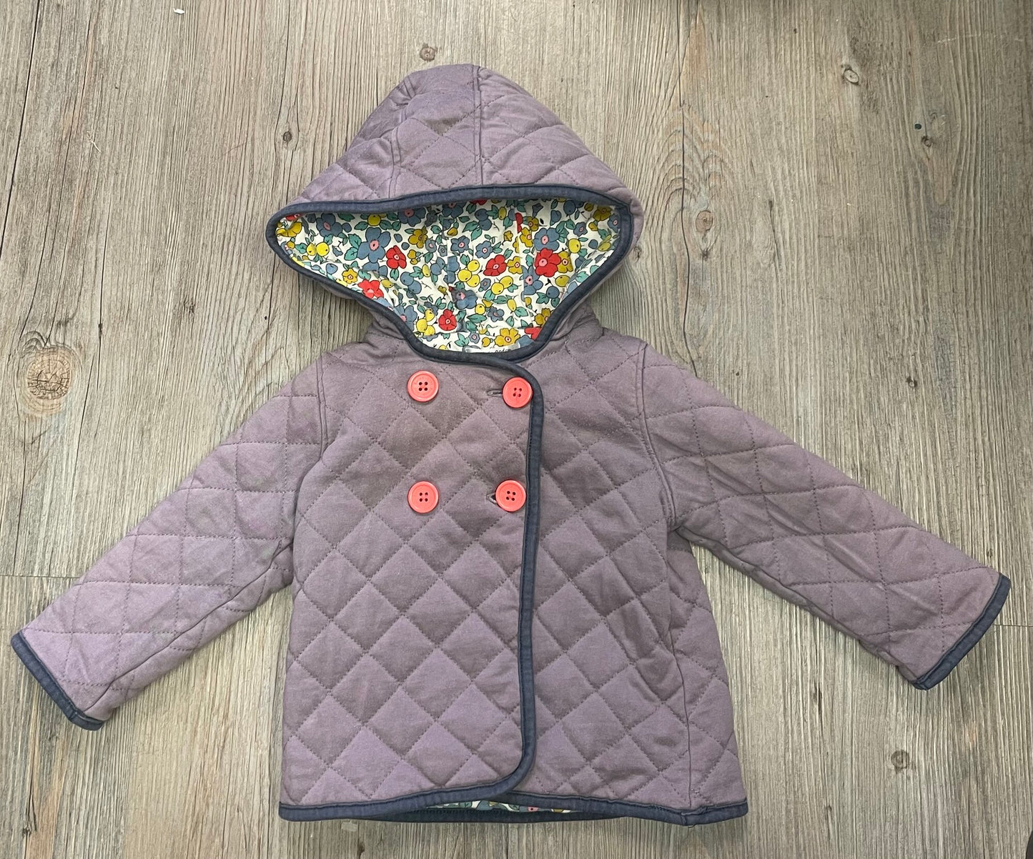 Floral / Baby Boden Quilted Jacket, 12-18M