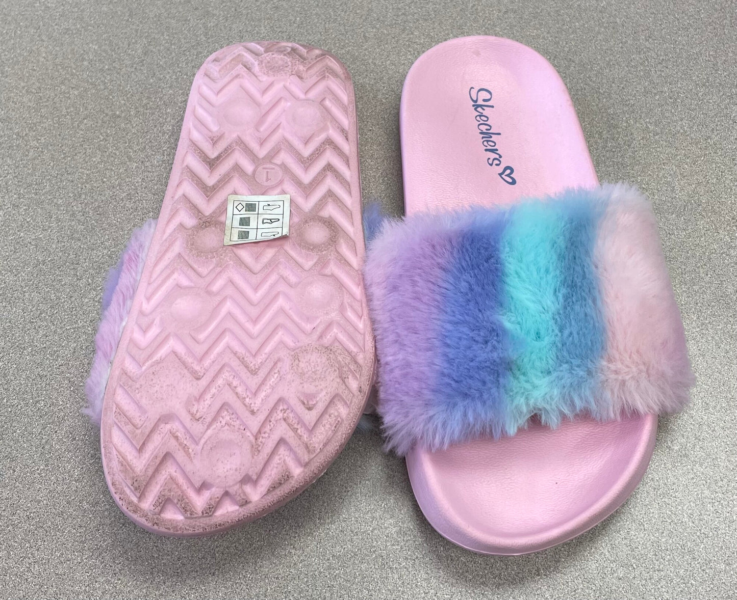 Pink Skechers Sunny Slides, 1Y
