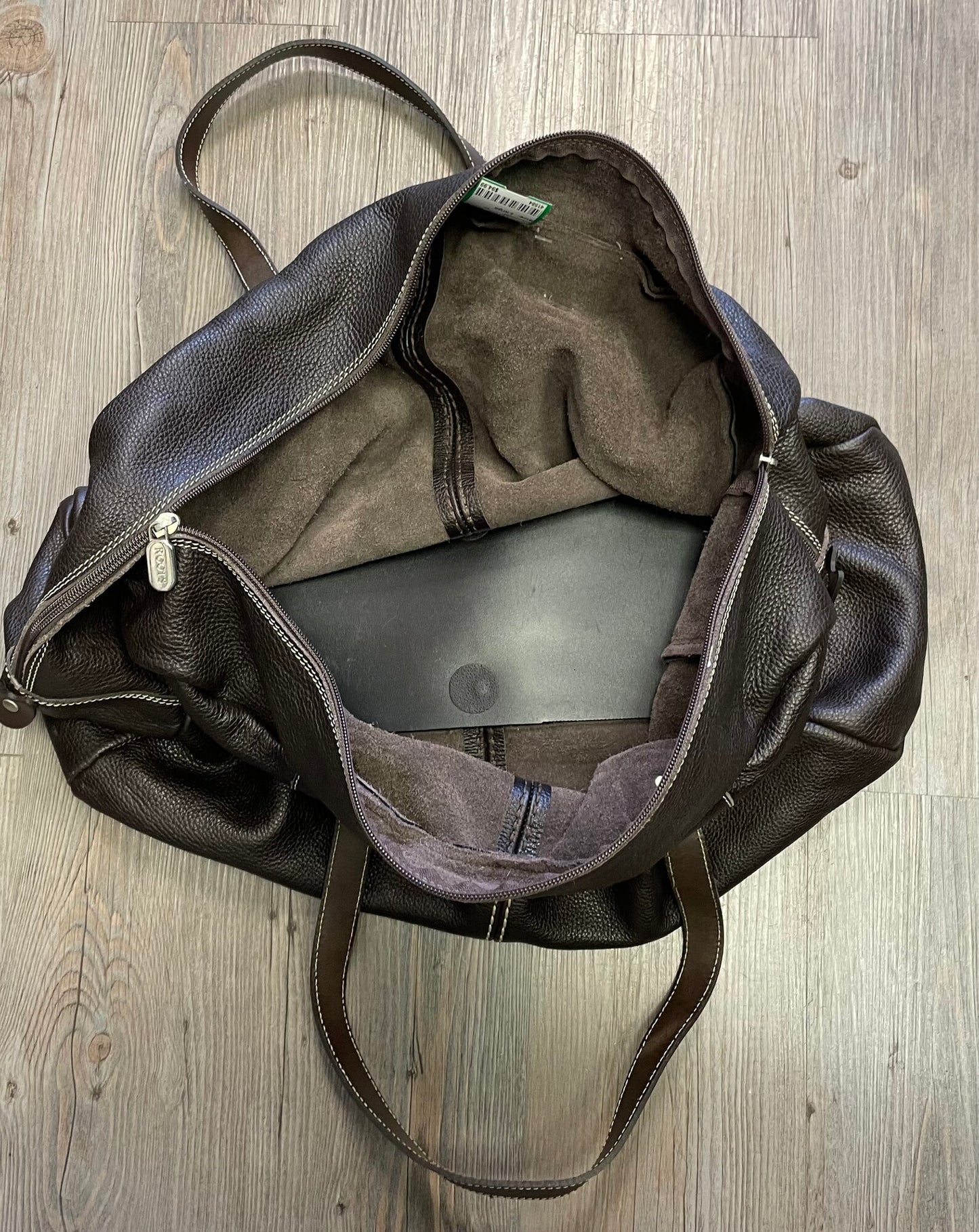 Chocolat Roots Leather Tote Bag, Large