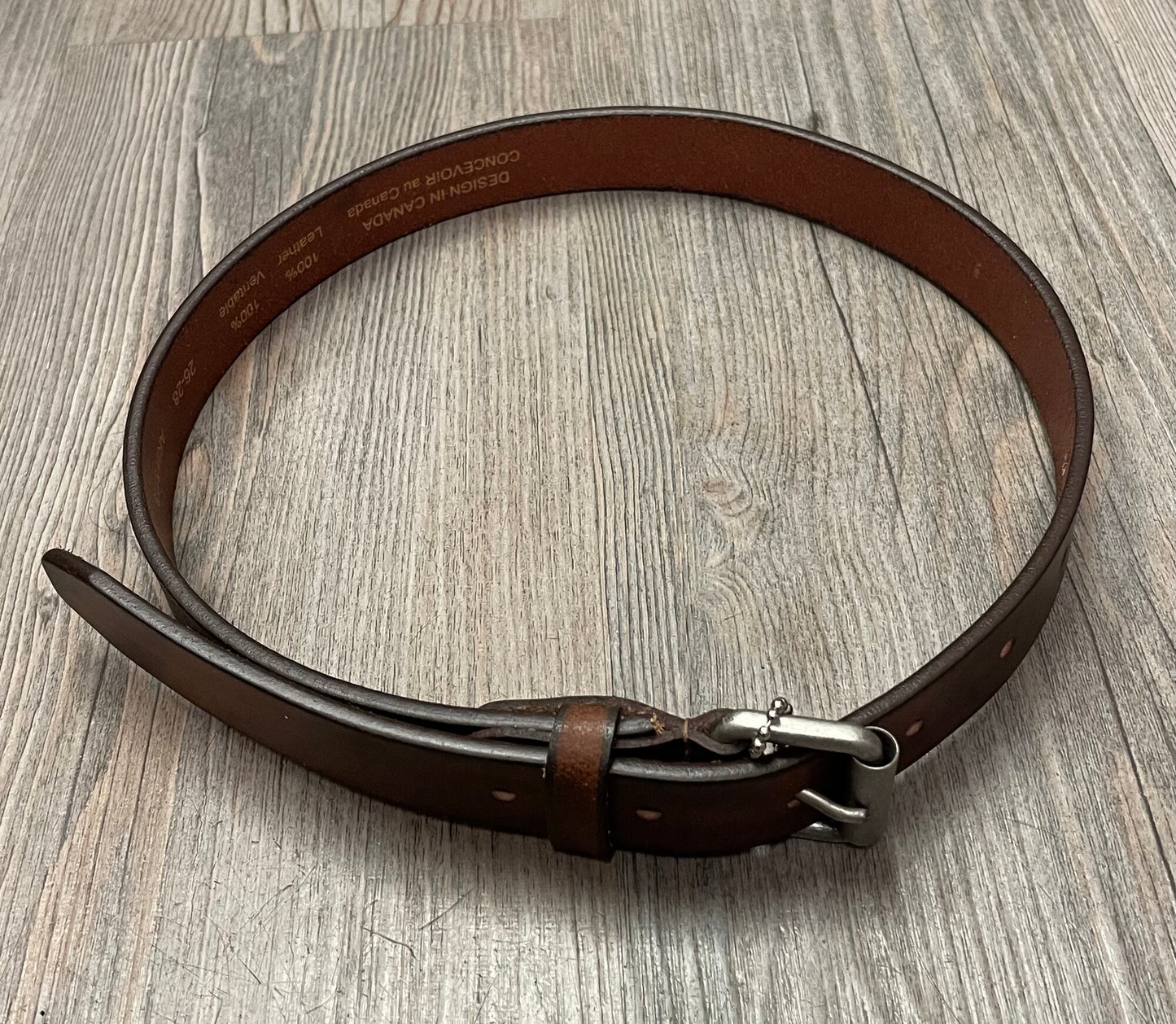 Brown Leather Belt, 26-28W