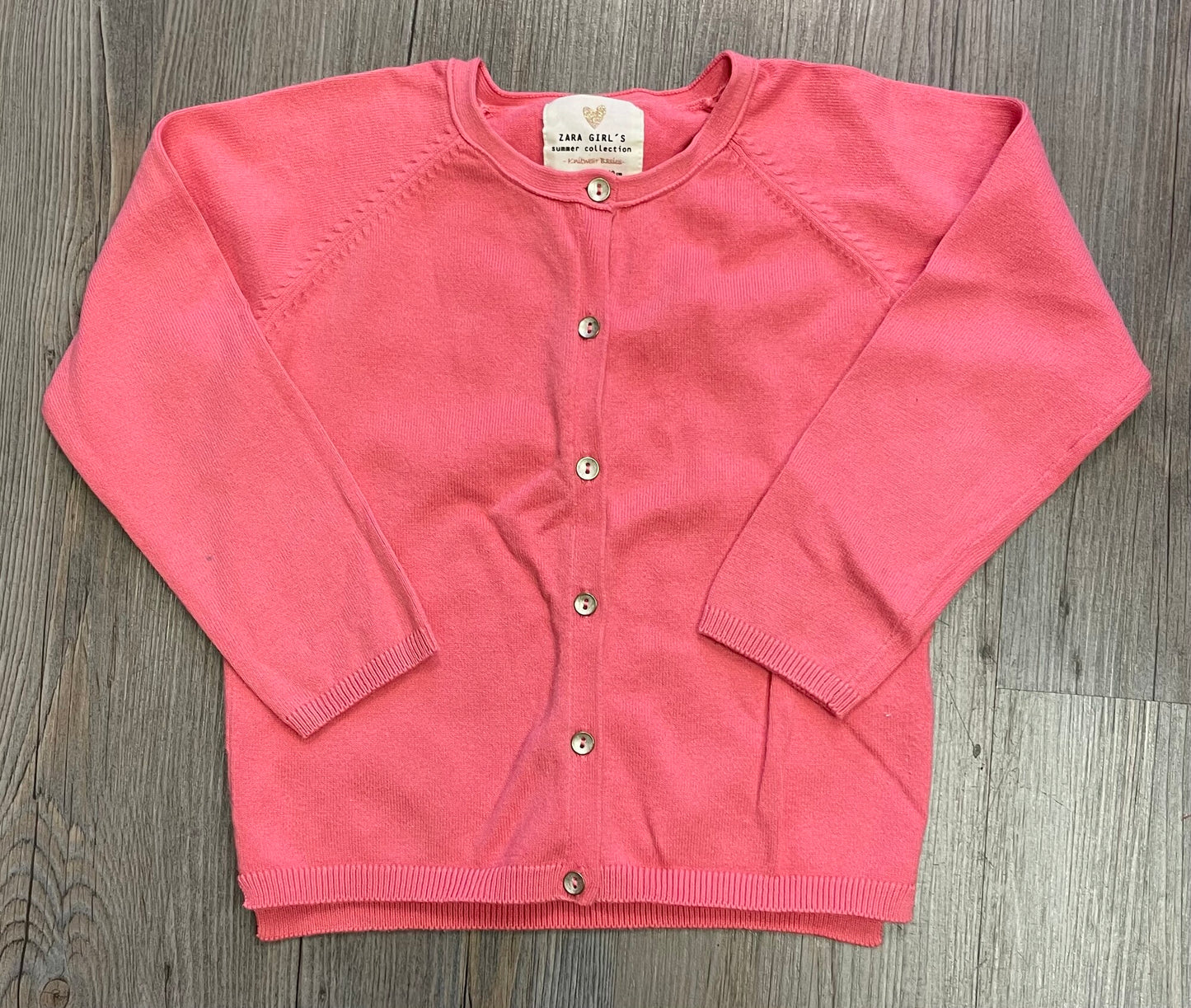Peach Zara Cardigan, 4-5Y