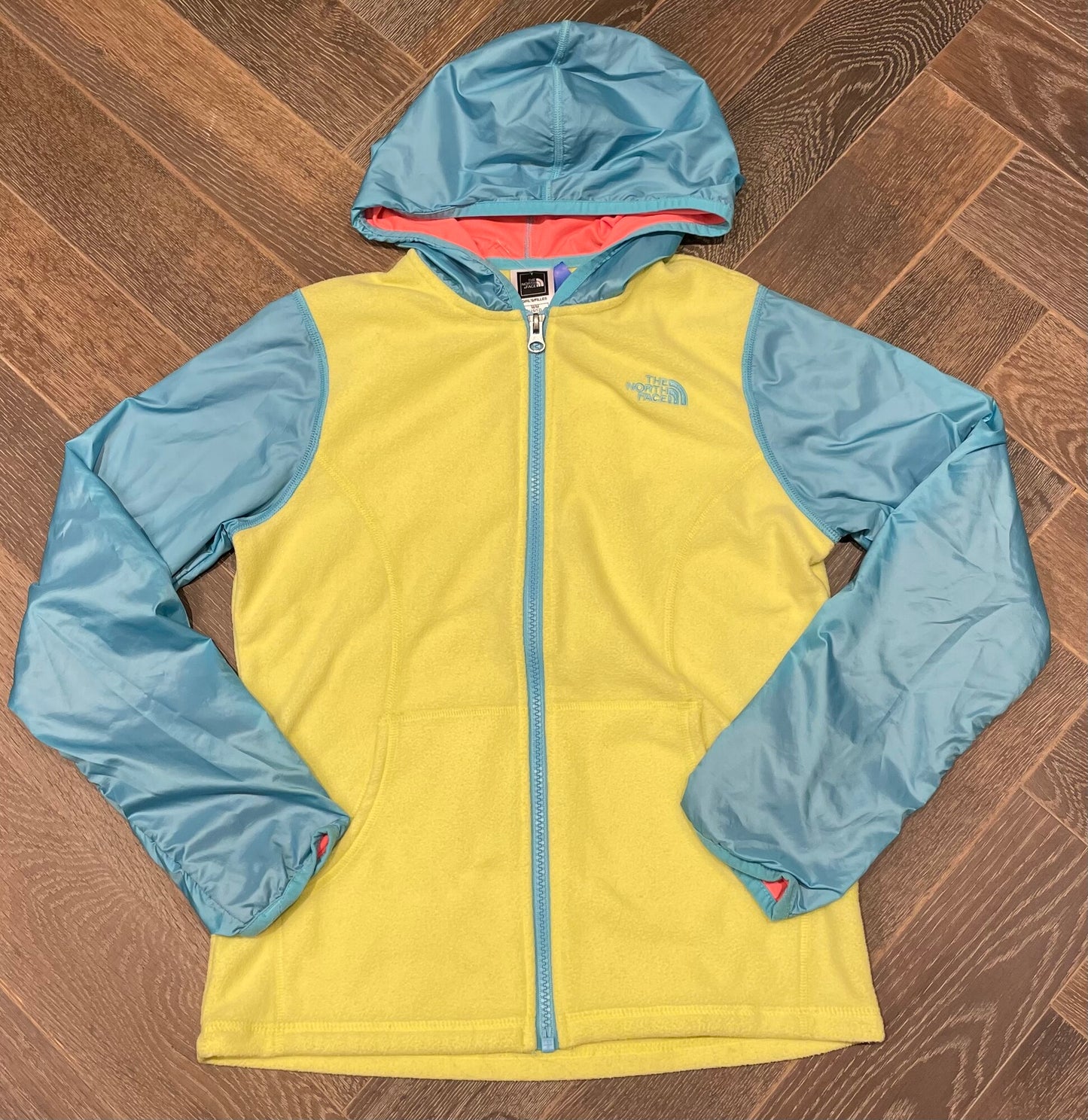 Yellow/b Northface Fleece Zip Jac, 10-12Y