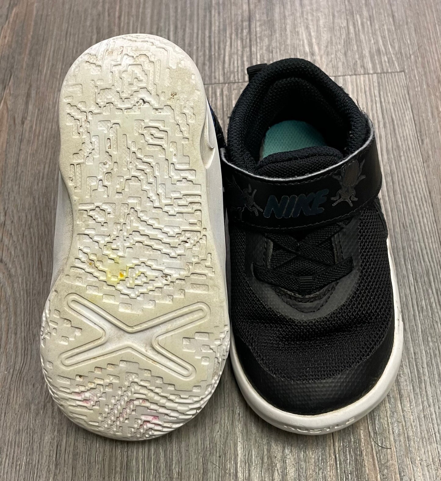 Black Nike Velcro Shoes, 8T