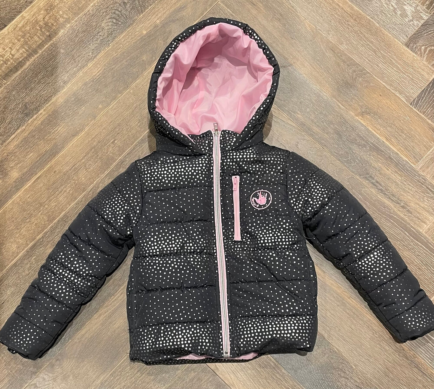 Charcoal Body Glove Puffer Jacket, 5Y
