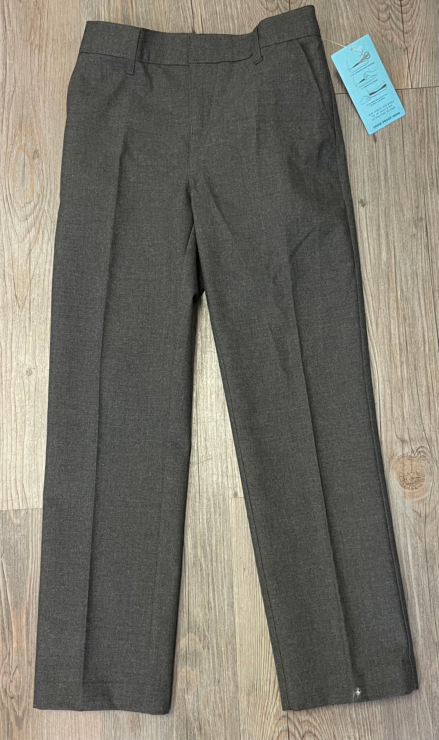 Grey M&S Dress Pants, 8-9Y