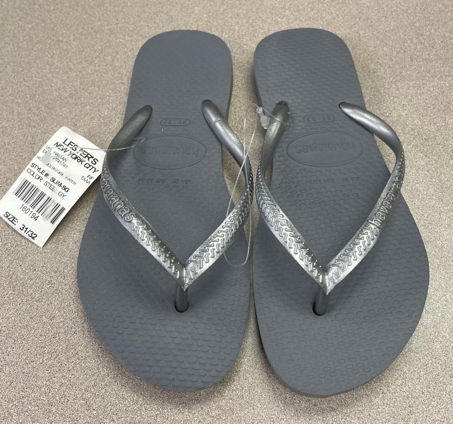 Grey Havaianas Flip Flop, 13-1Y