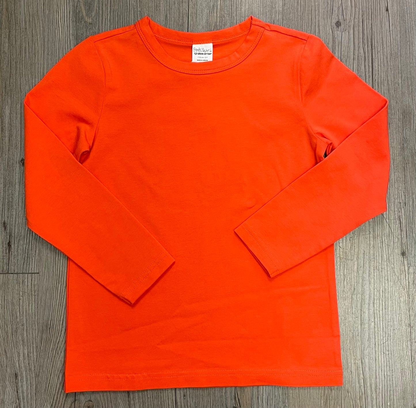 Orange Freds Worl LS Tee, 5Y