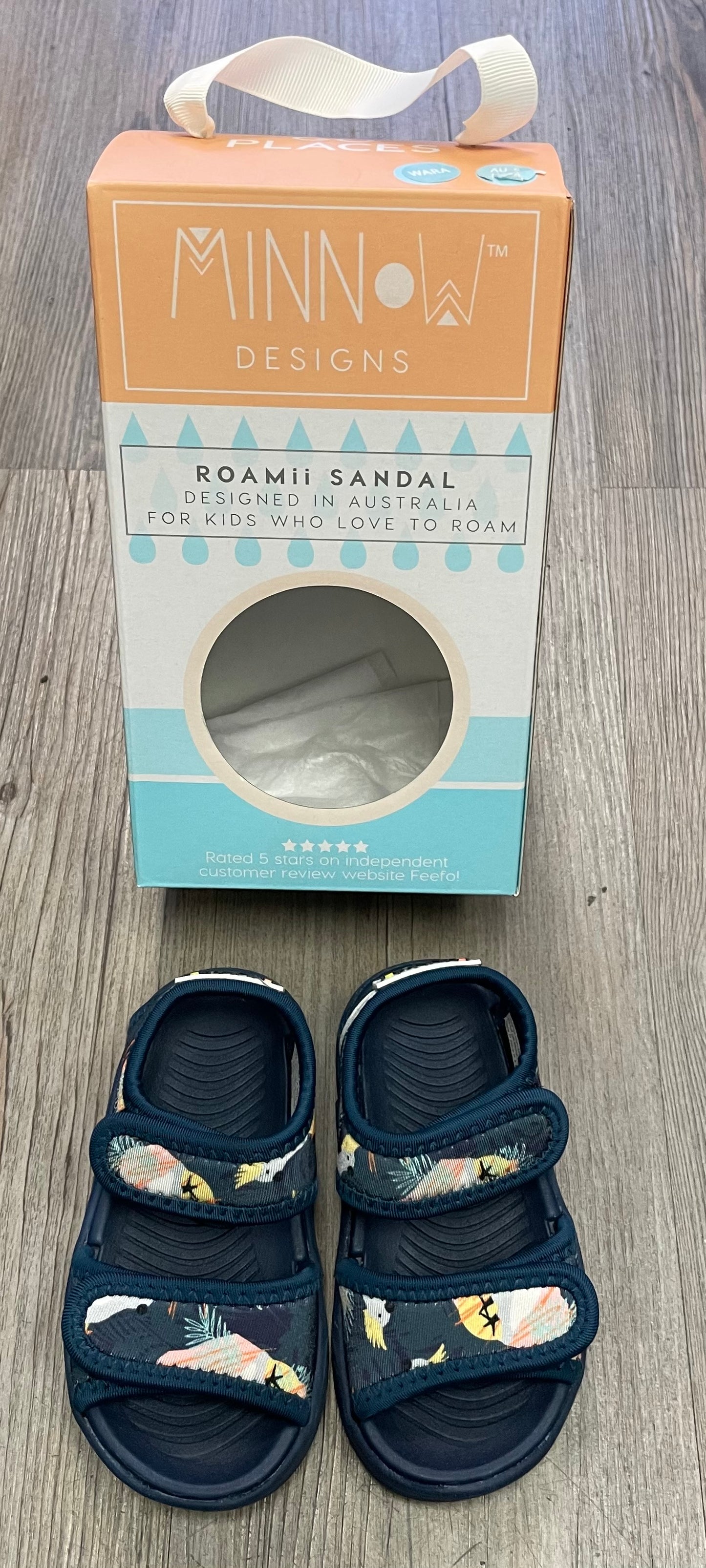 Blue Minnow Wara Sandals, 6T