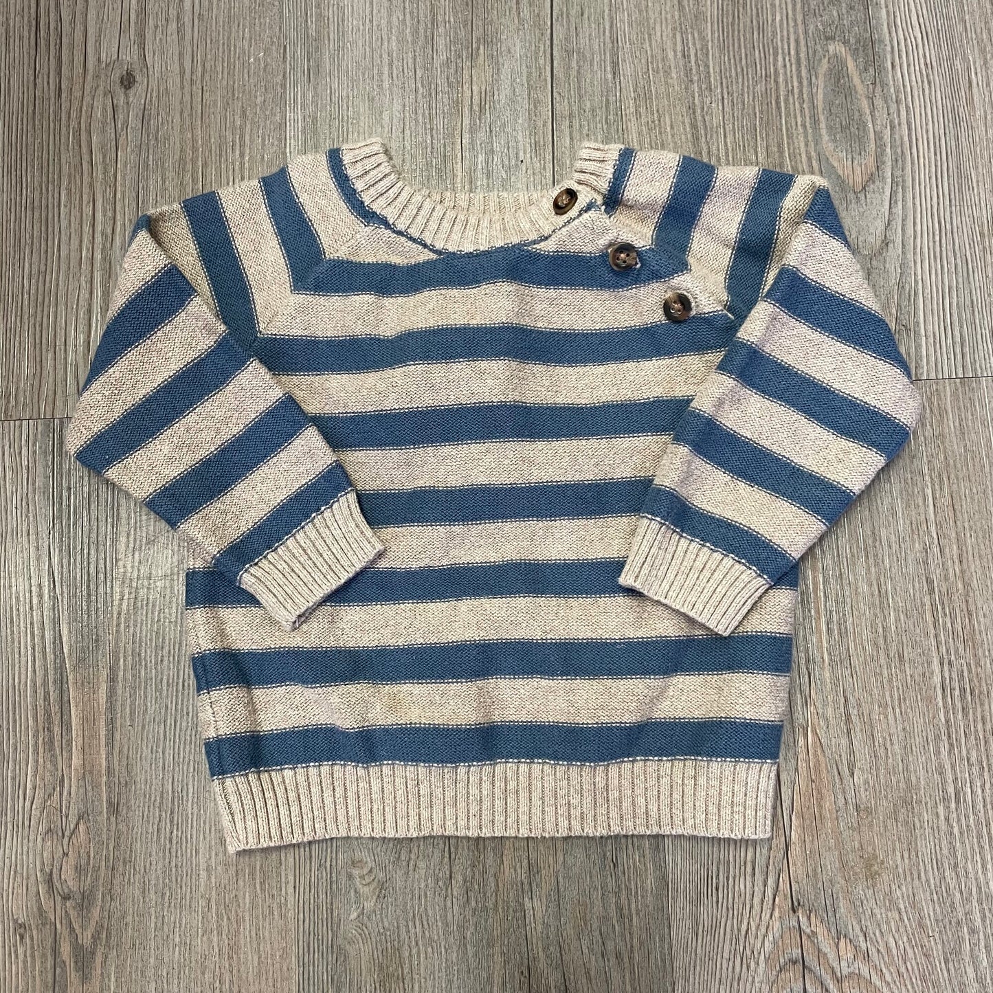 Blue/bro Carters Knit Sweater, 9M