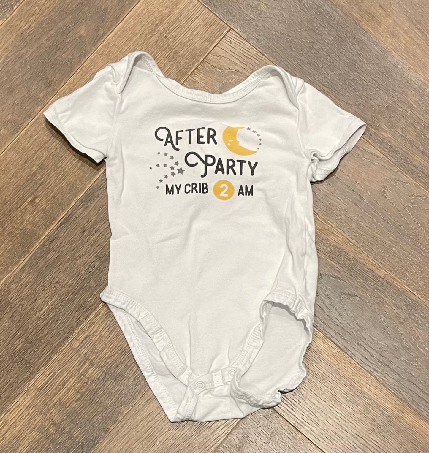 White Indigo Baby Onesie, 6-12M