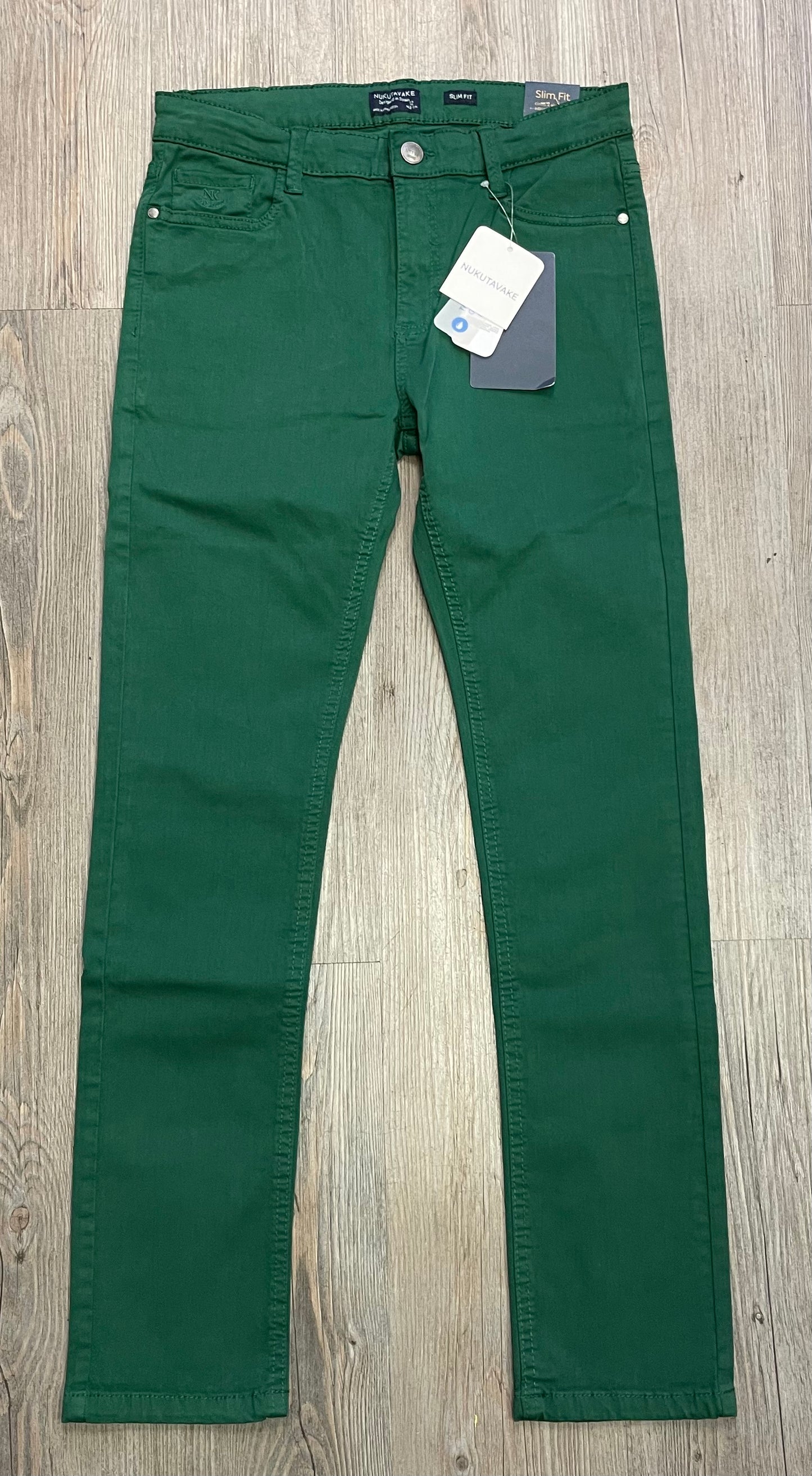 Green Nukutavake Slim Fit Jeans, 12Y