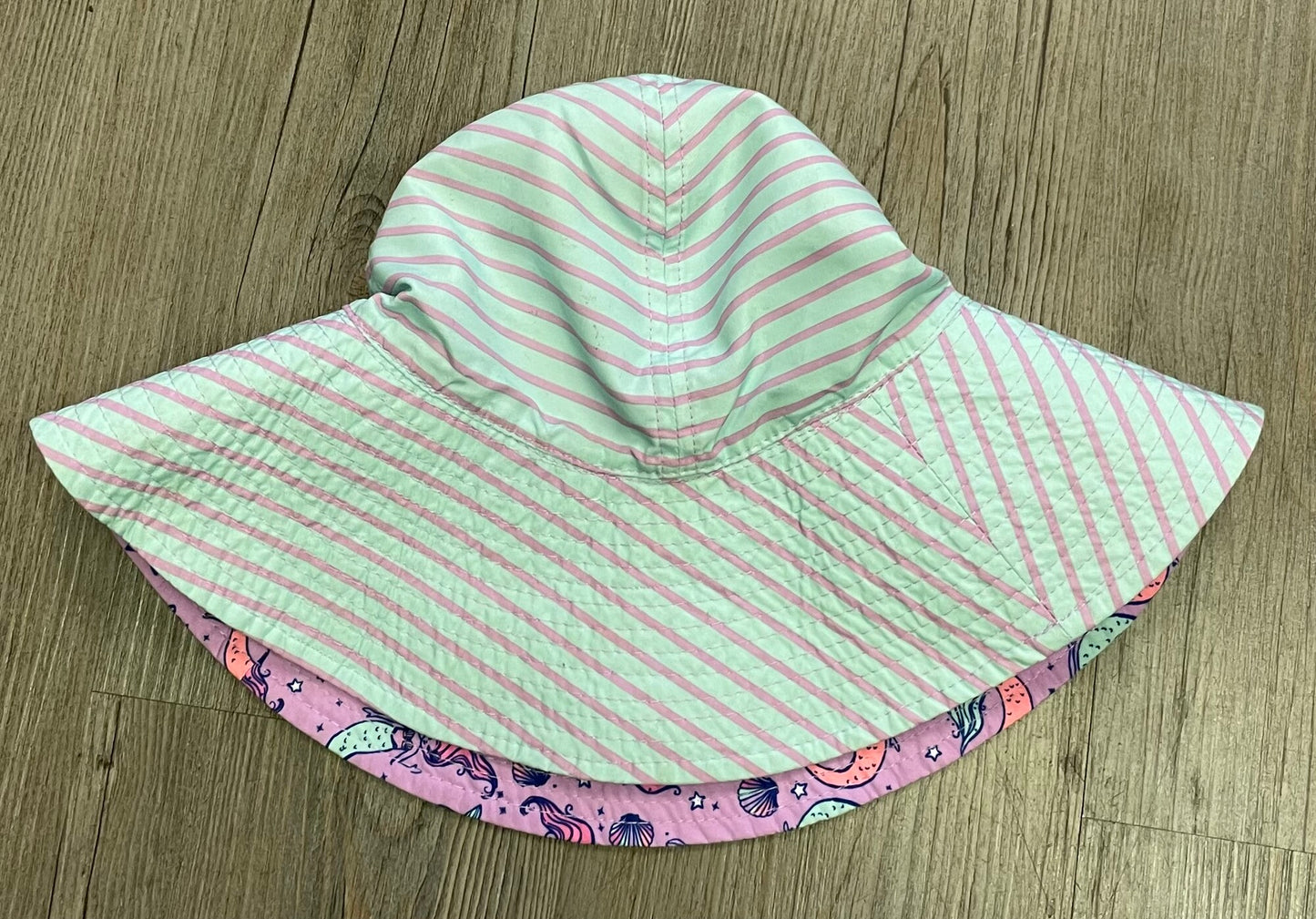 Purple Reversible Bucket Hat, 1-3Y