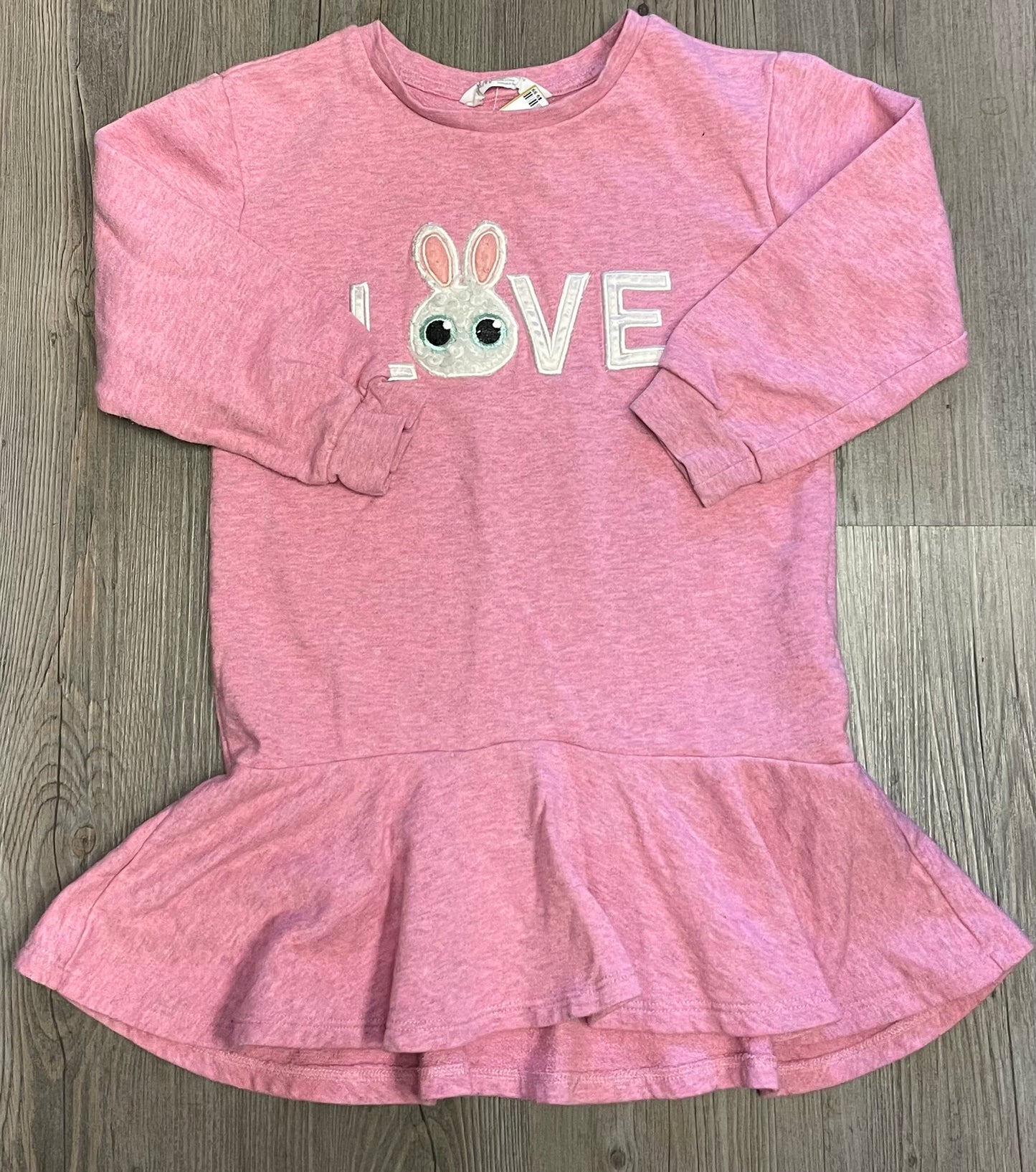 Pink H&M LS Dress, 4-6Y