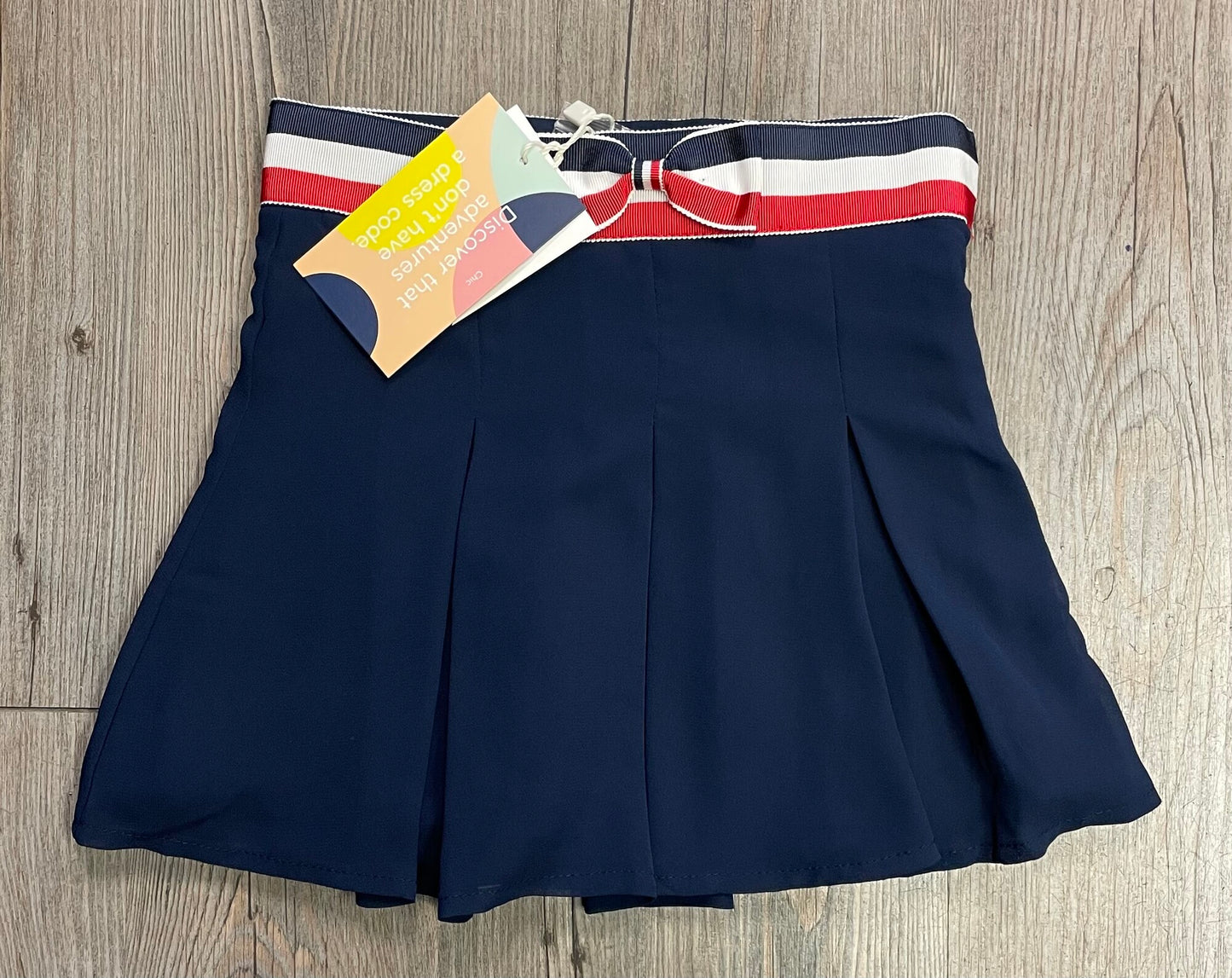 Navy Boboli Skirt, 4Y