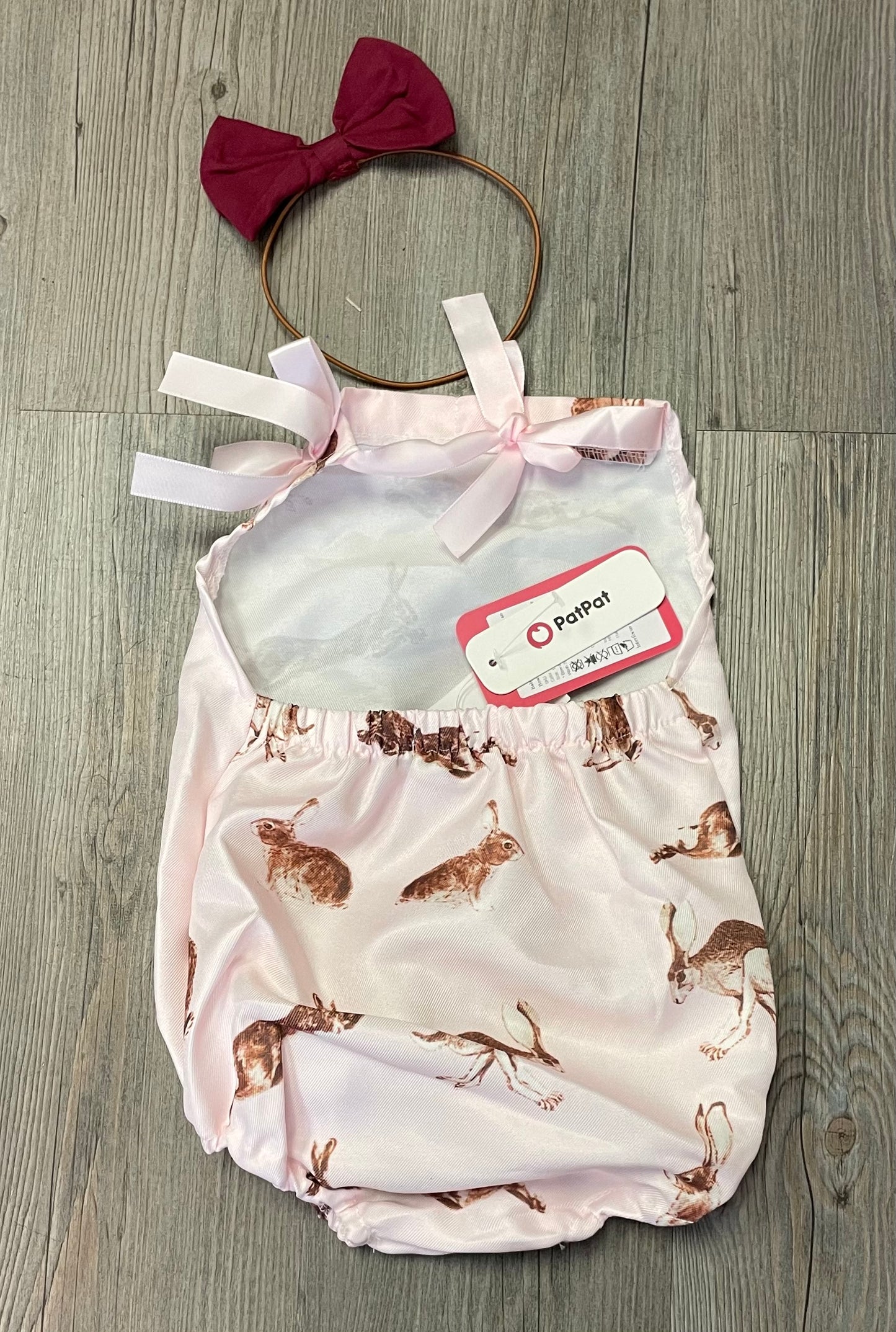 Pink Patpat Onesie, 12M