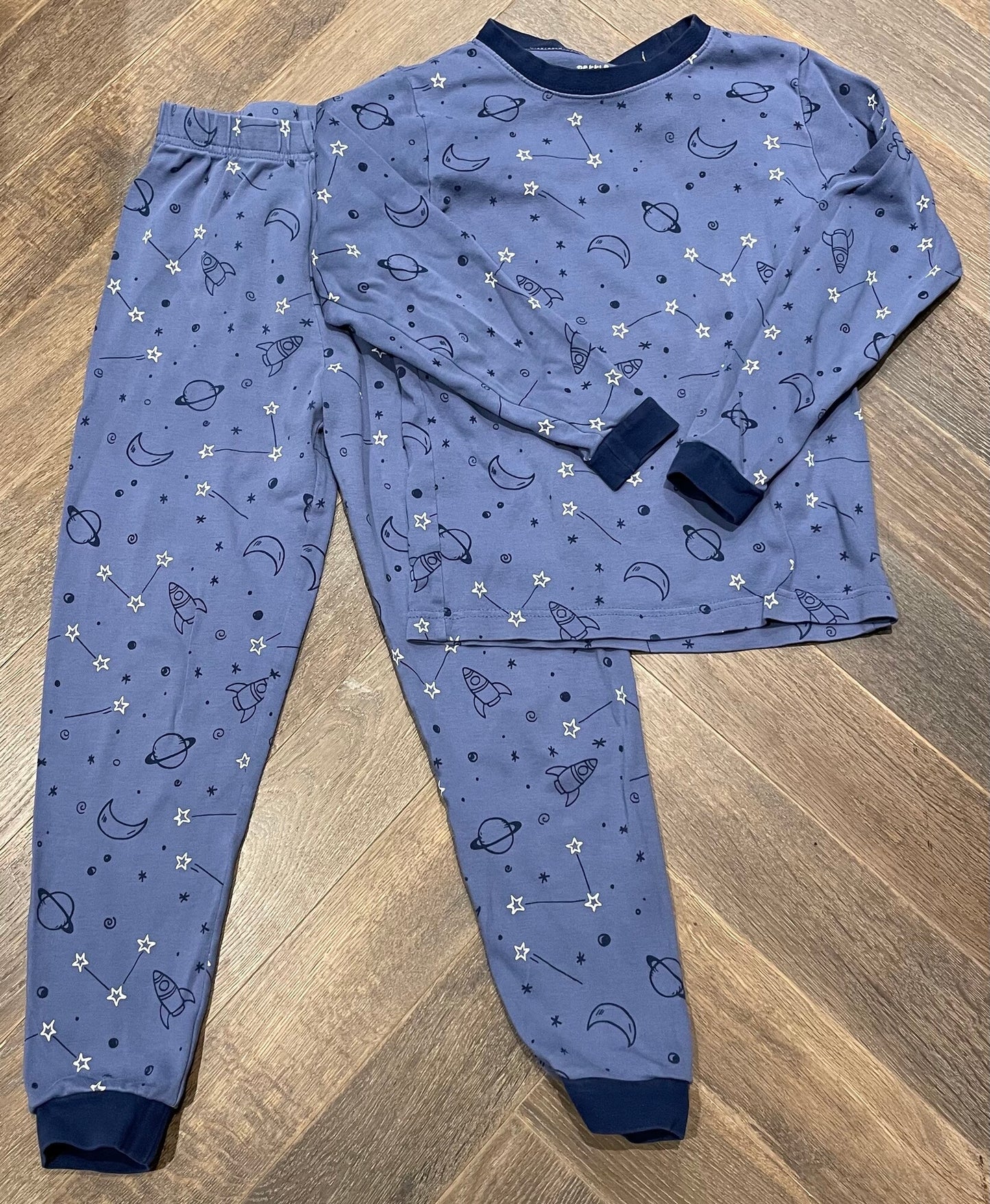 Blue Pekkle Pj Set, 10-12Y