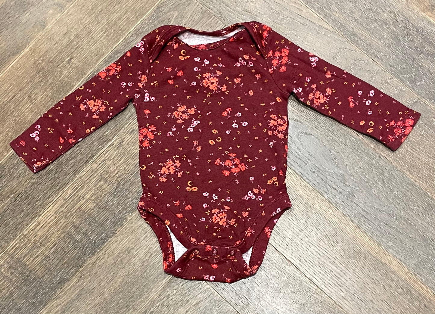 Floral Old Navy Onesie LS, 3-6M