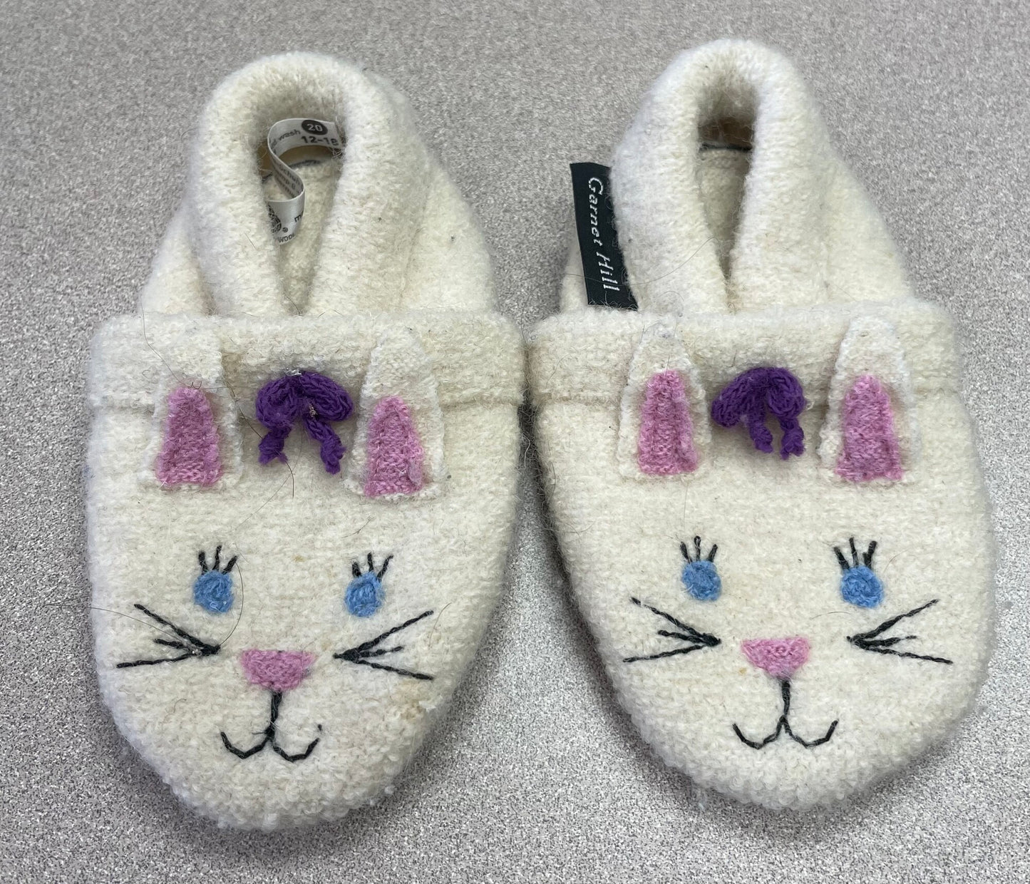 Beige Garnet Hill Wool Slippers, 12-18M