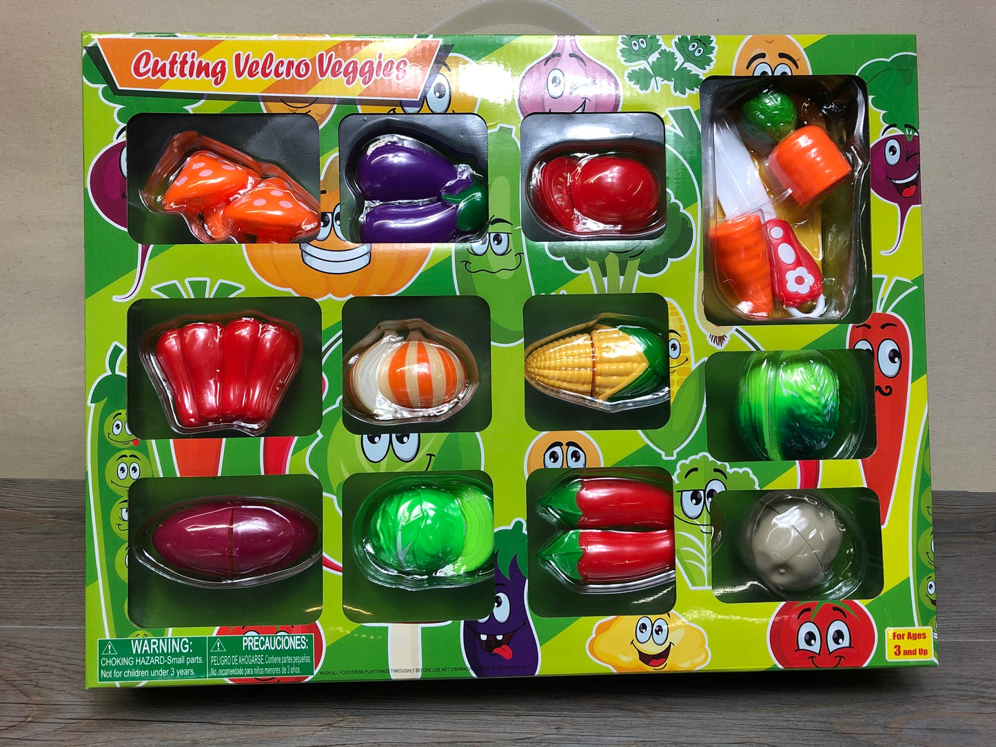 Green Cutting Velcro Veggies, 3Y+