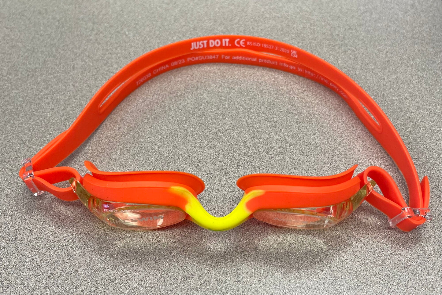 Orange Nike Swim Goggles, NEW