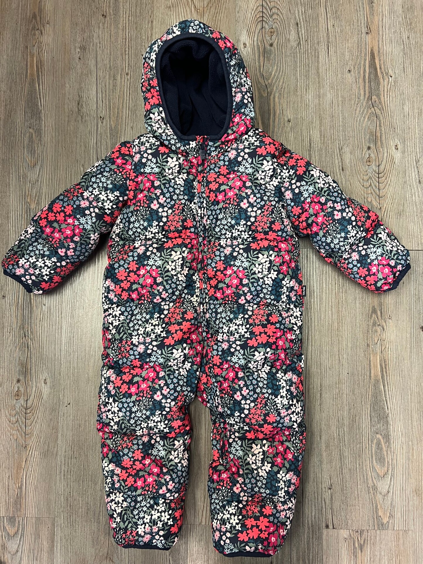 Floral GAP Fleece Lined Snowsuit, 12-18M