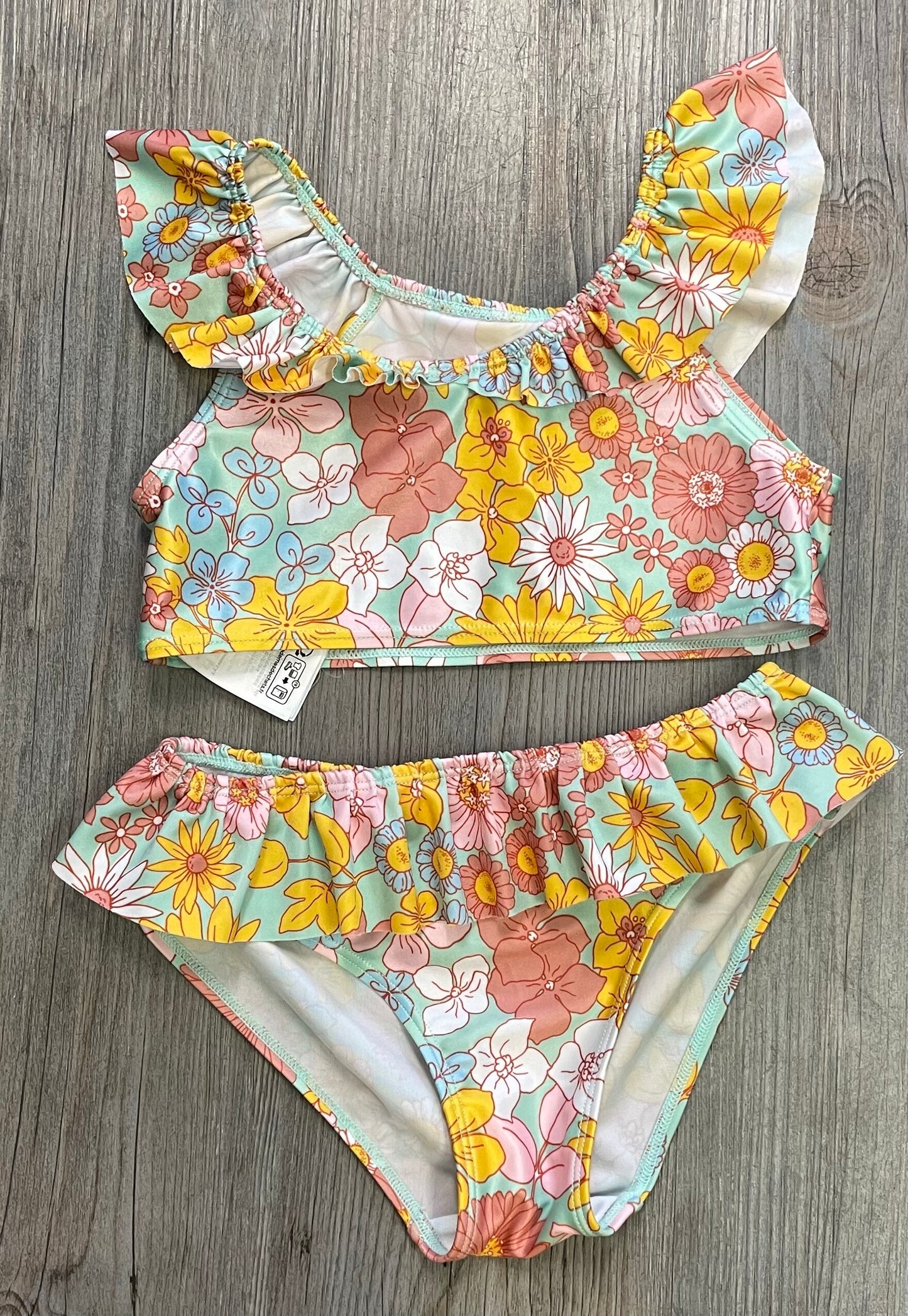 Floral H&M Bathing Suit 2pc, 6-7Y