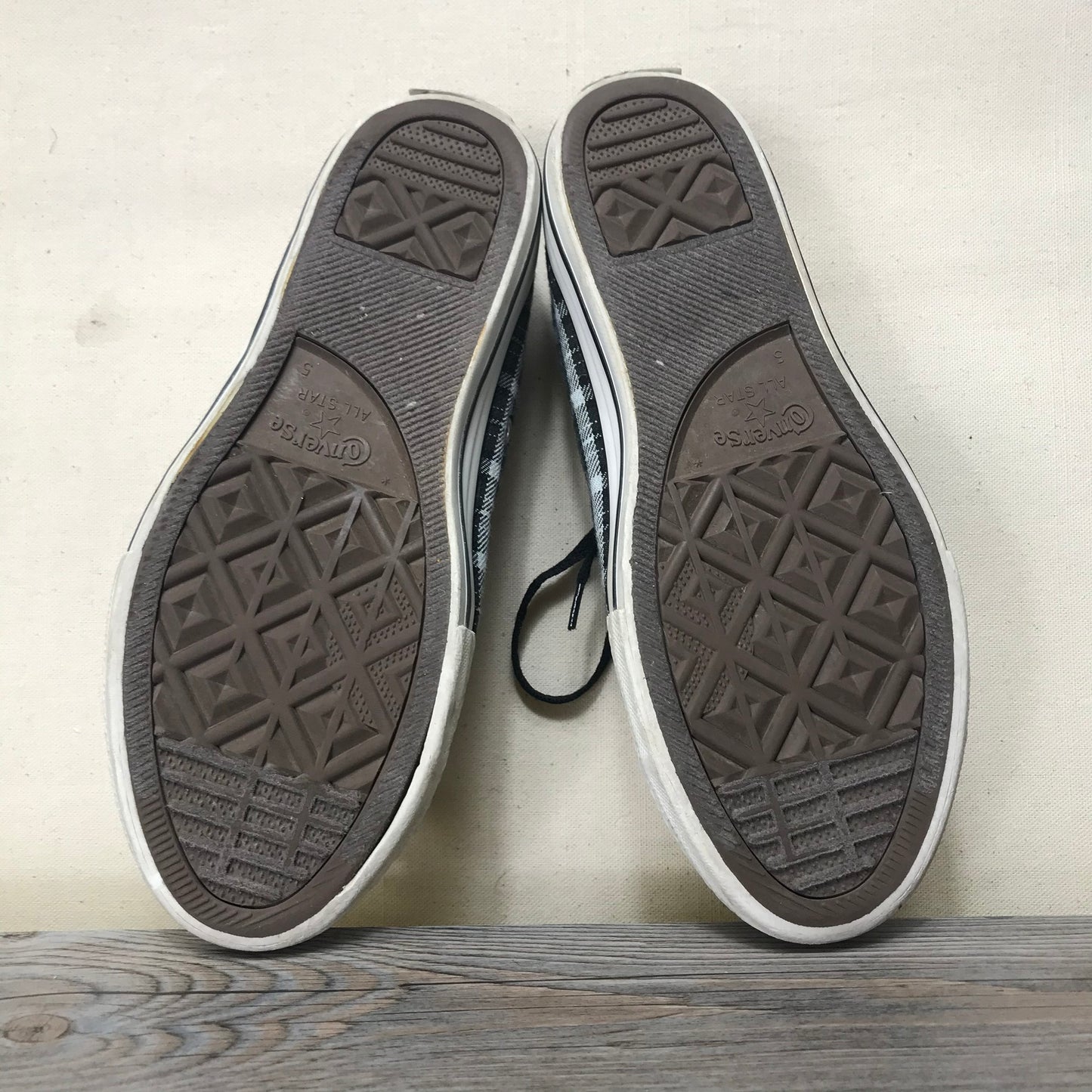 Plaid Converse Lace Up Sneaker, 5Y