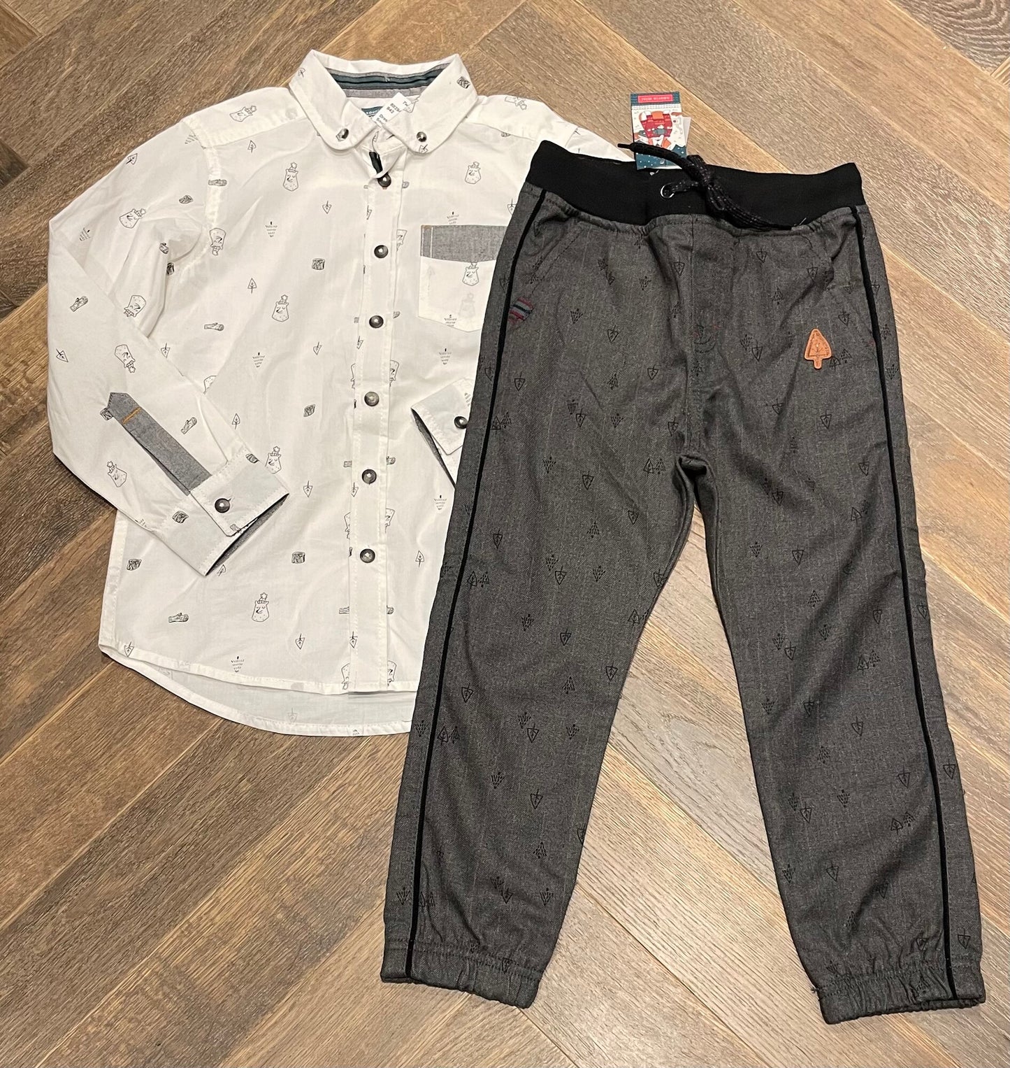 Grey/Wht Souris Mini 2 Pcs Set, 6Y