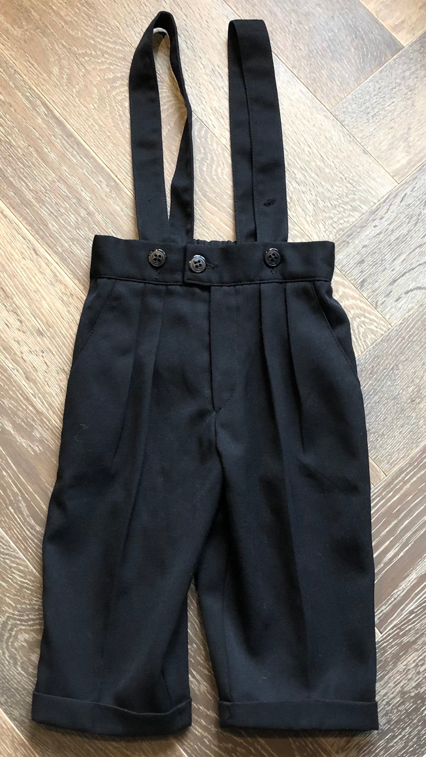 Black Helmar Pants With Suspend, 12M