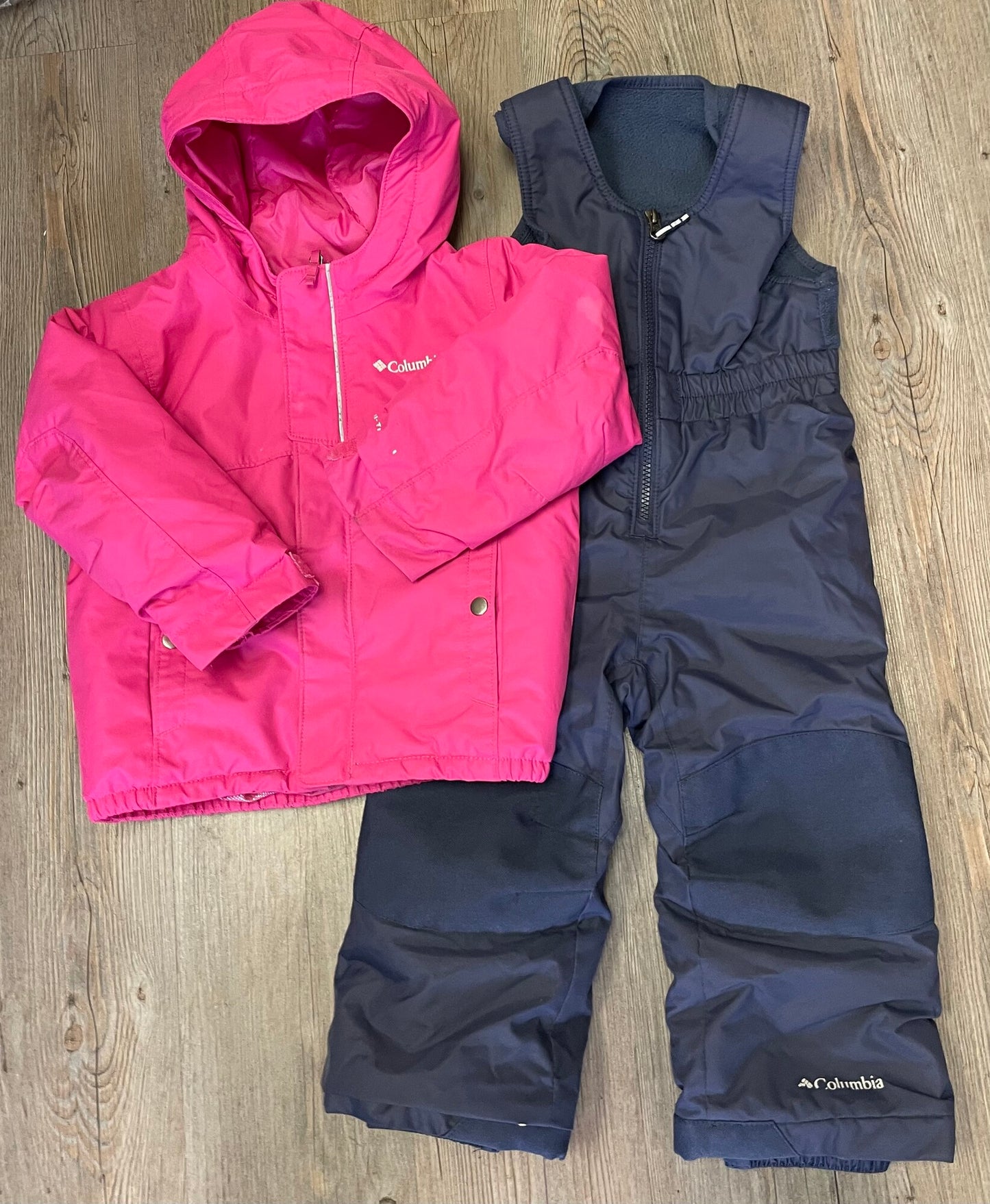 Pink/blu Columbia Snowsuit 2pc, 3Y