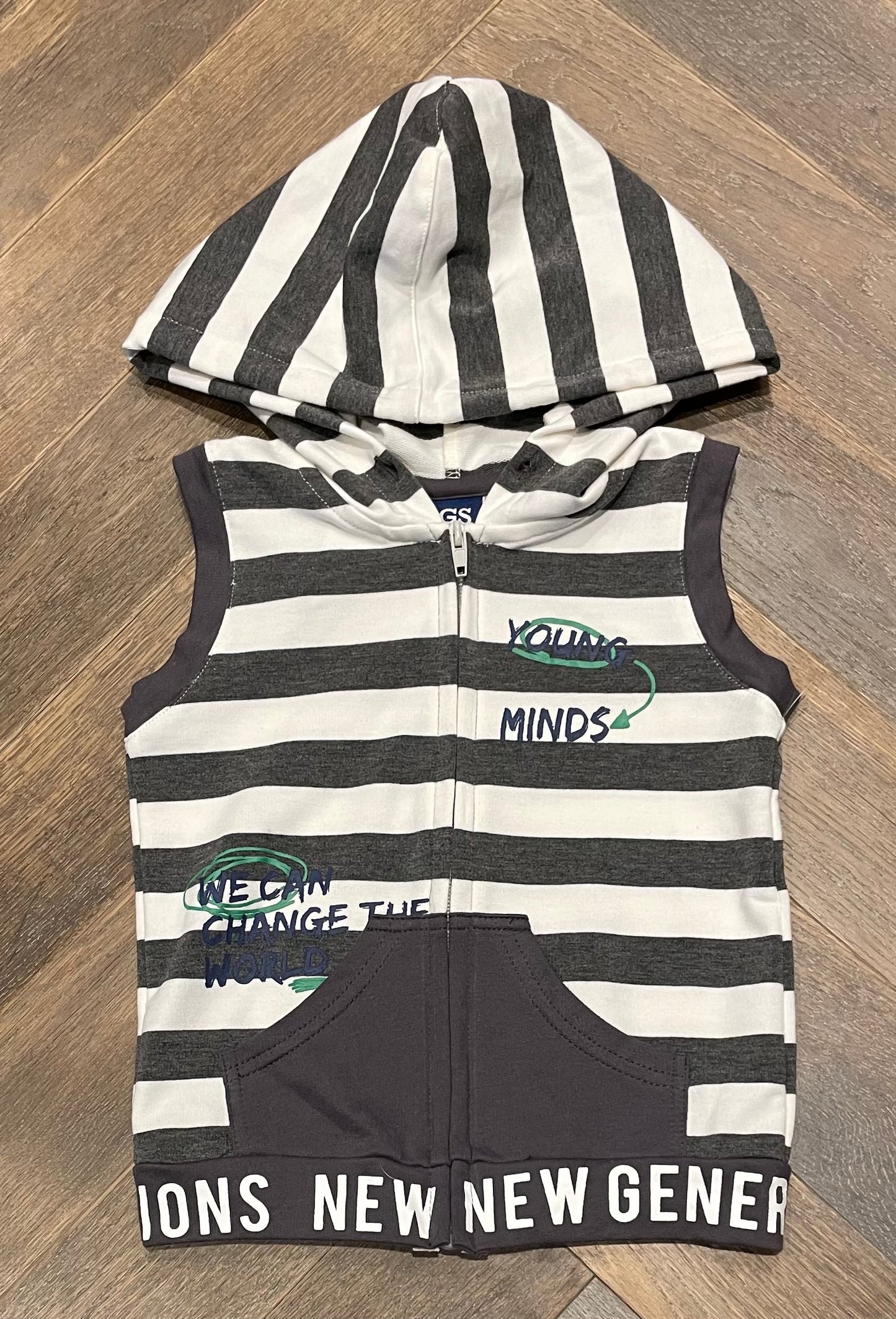 Multi BGS Hooded Zip Tank Top, 2Y