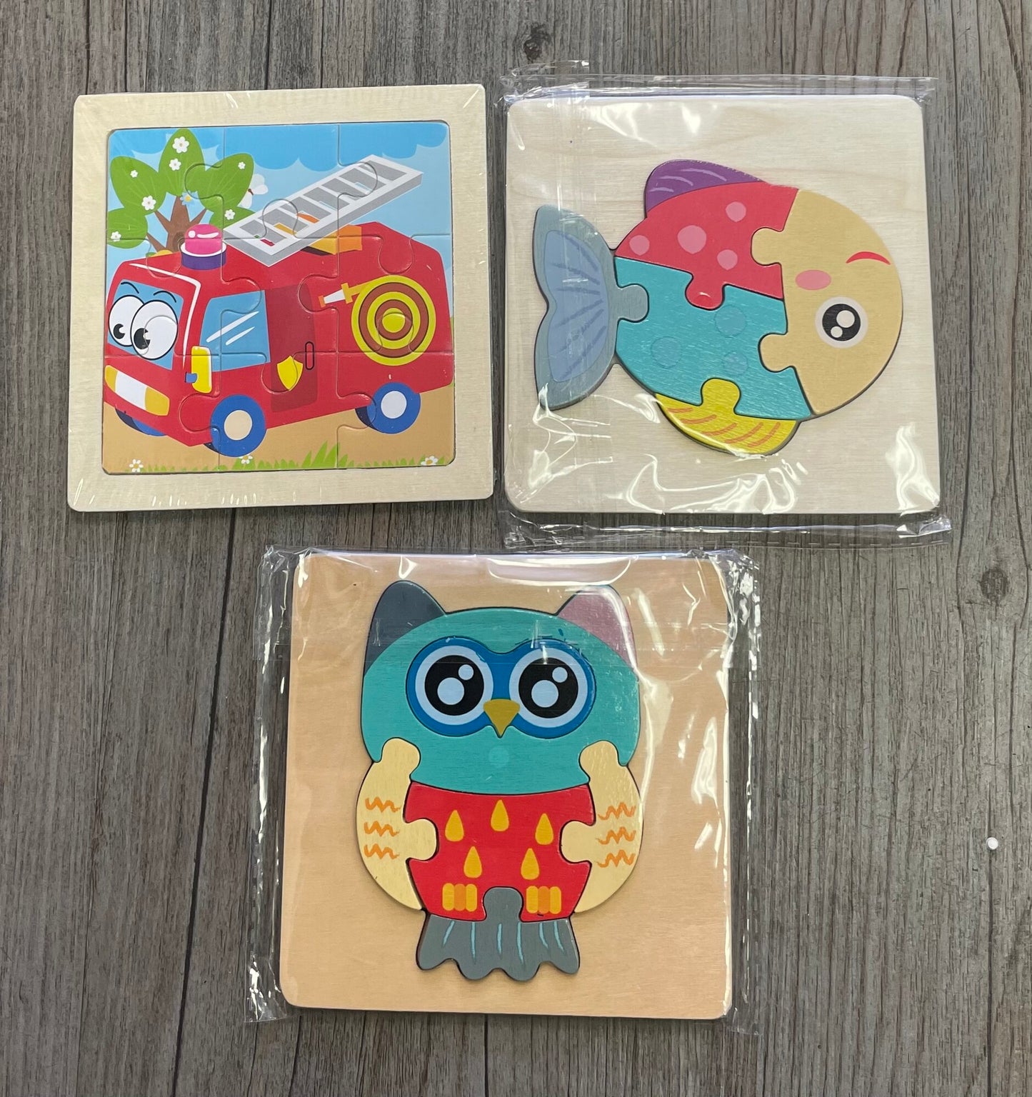 Multi Assrted Wooden Puzzle, 3 Sets