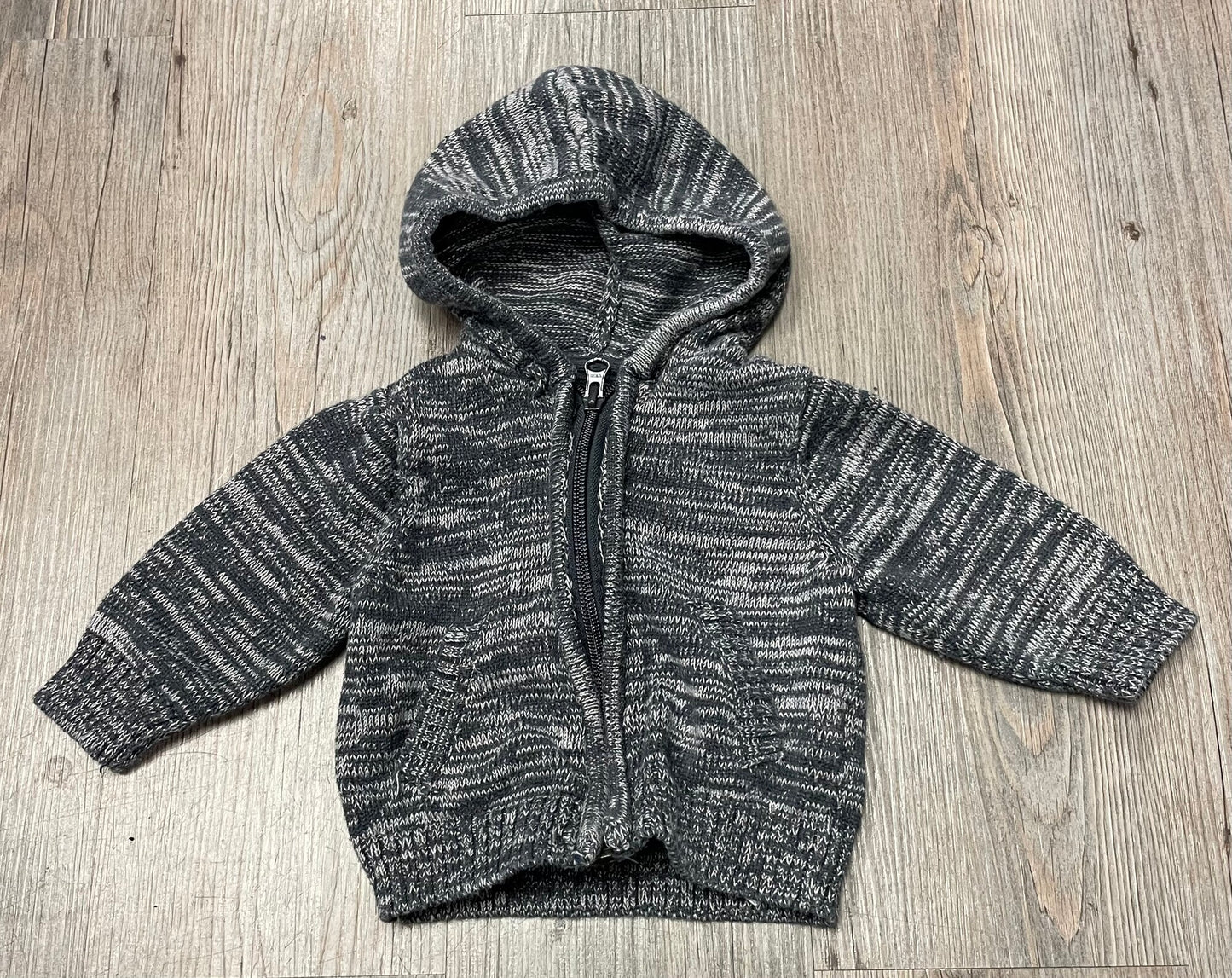 Grey Joe Fresh Knit Zip Sweate, 3-6M